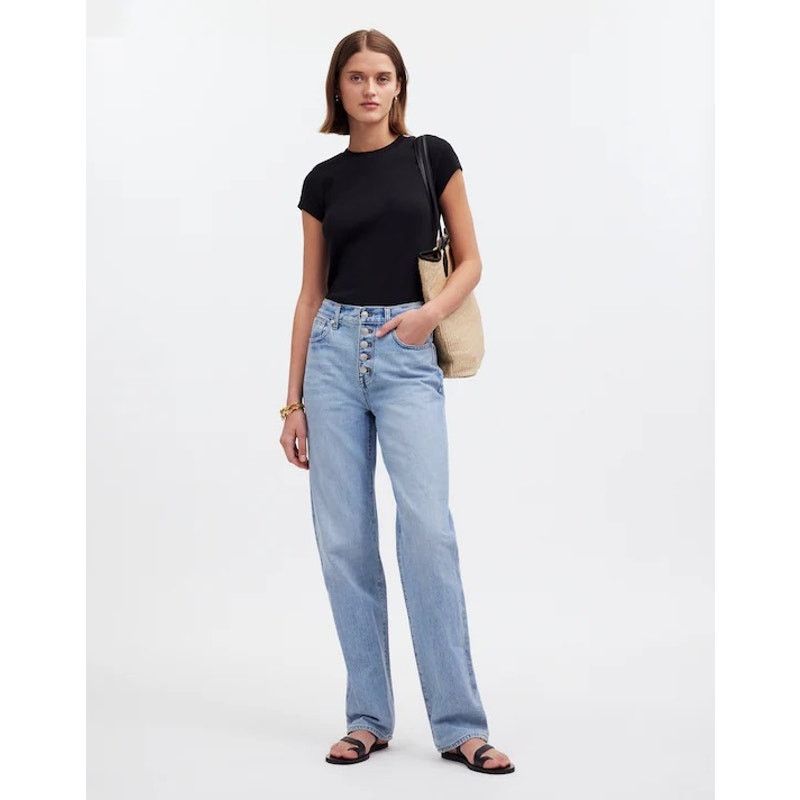 Madewell Madewell Baggy Straight Jeans in Paxton Wash Size 31 Size 31" - 1 Thumbnail