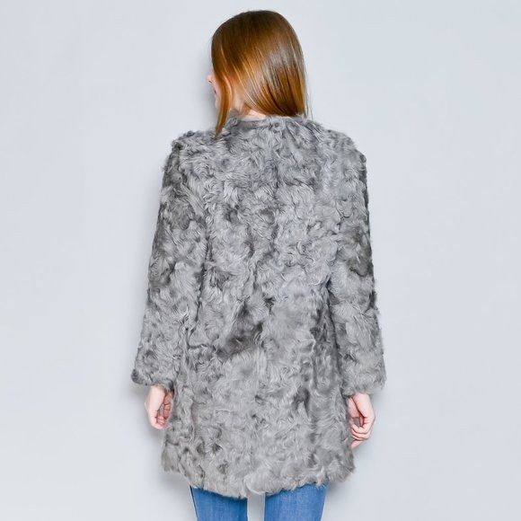 Vintage 440. VINTAGE 1970s Gray Genuine Sheepskin Fur Jacket Small Size S / US 4 / IT 40 - 4 Thumbnail