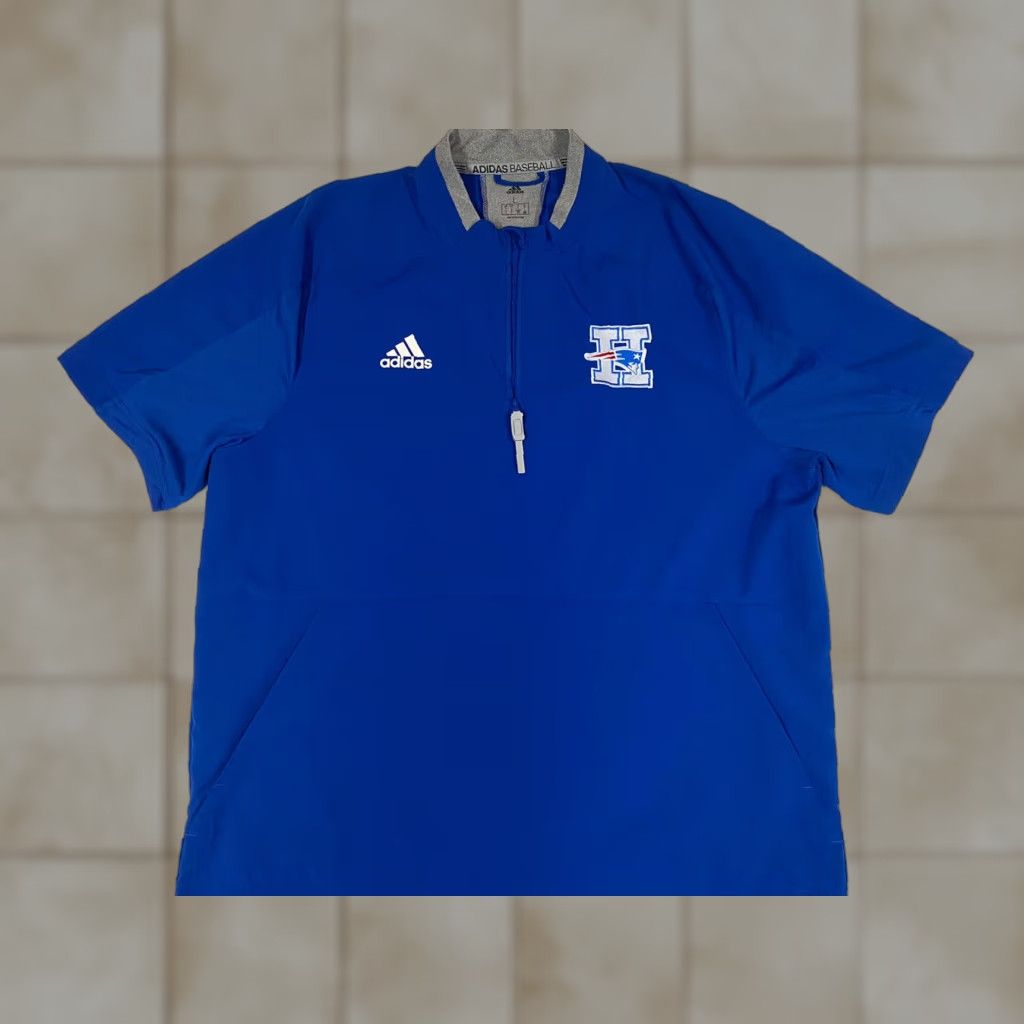 Adidas adidas Mens sweatshirt Large blue patriots logo pullover zip Active Size US L / EU 52-54 / 3 - 1 Thumbnail