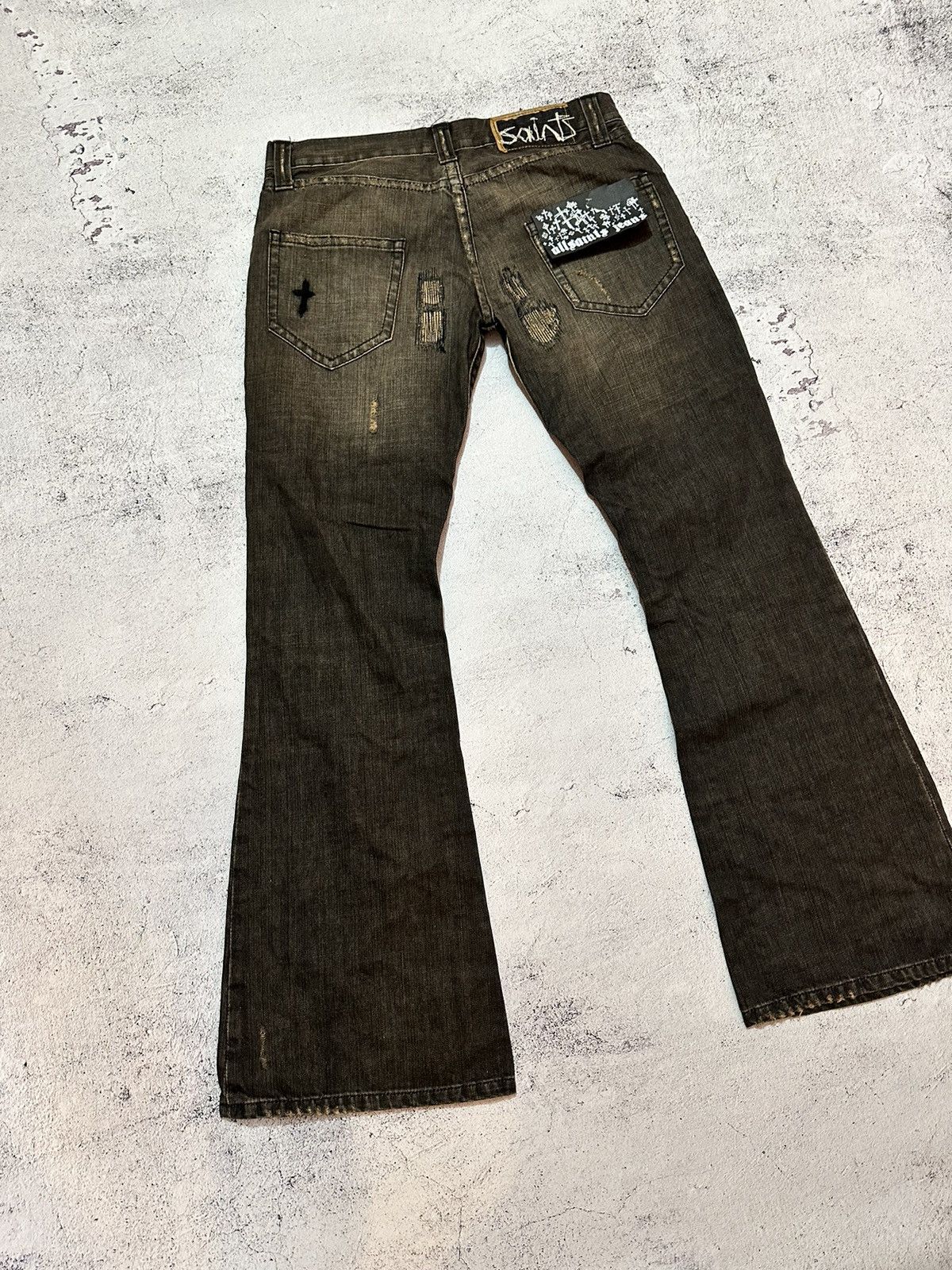 Allsaints × Japanese Brand 90s 🔥🔥 Vintage Allsaints distressed Japanese pants jeans Size 30" / US 8 / IT 44 - 15 Thumbnail