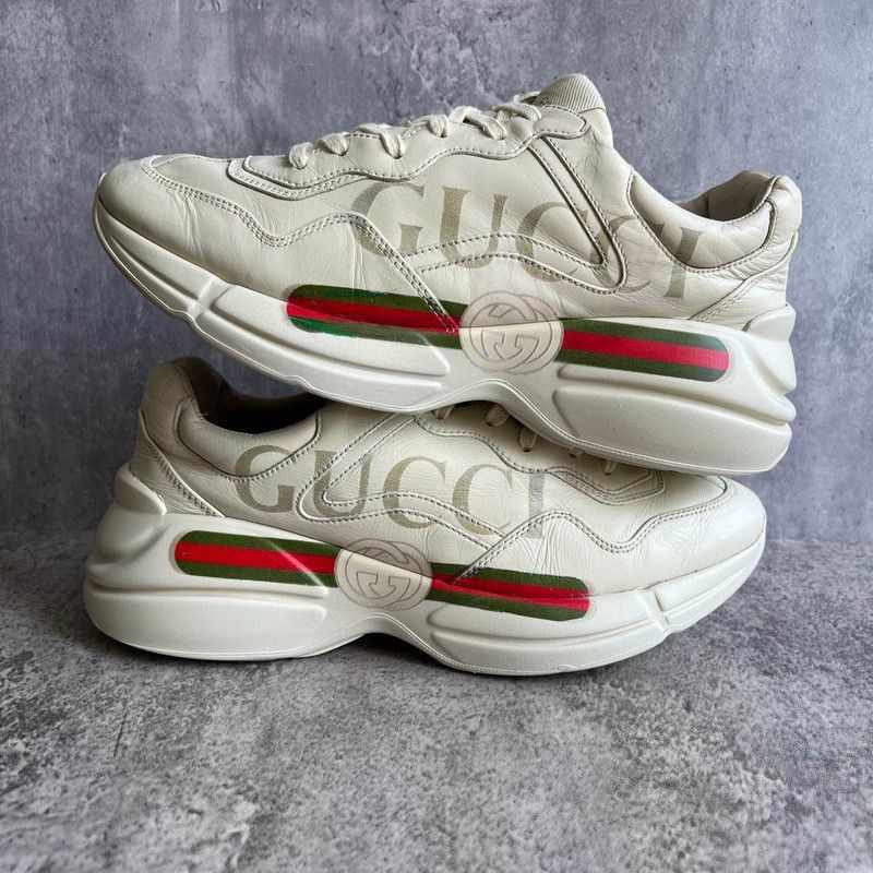 Gucci Gucci Rhyton Logo Dad Sneakers in Ivory White - Size US 8 / EU 41 - 7 Thumbnail