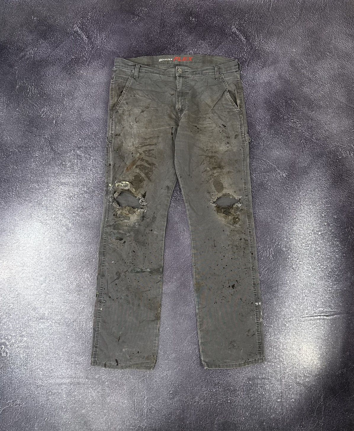 Dickies Vintage Dickies Faded Grey Distressed Y2K Hype Work Pants Size US 34 / EU 50 - 2 Thumbnail