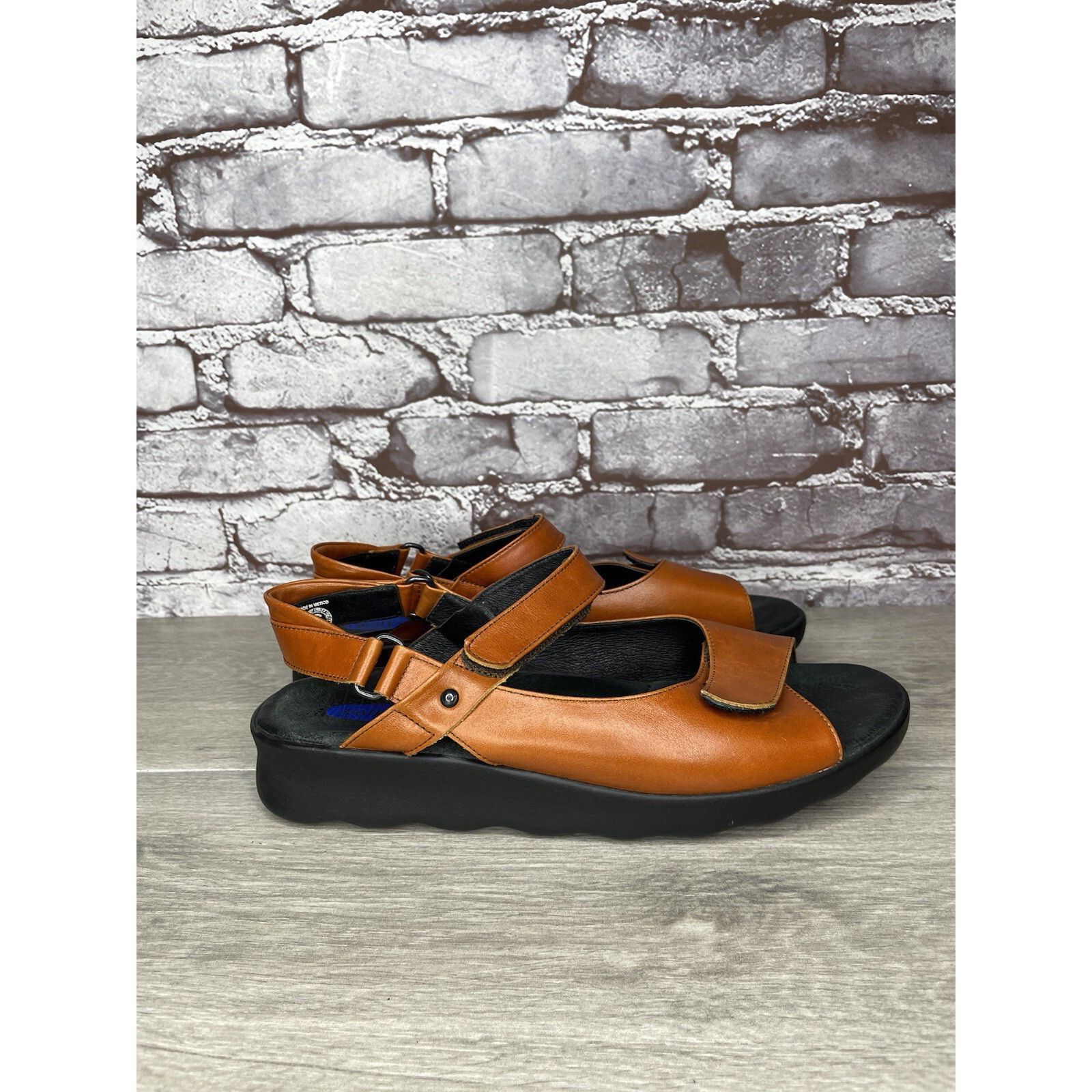 Other Wolky Brown Leather Strappy Comfort Wedge Ankle Strap Sandal Size US 11 / IT 41 - 18 Thumbnail