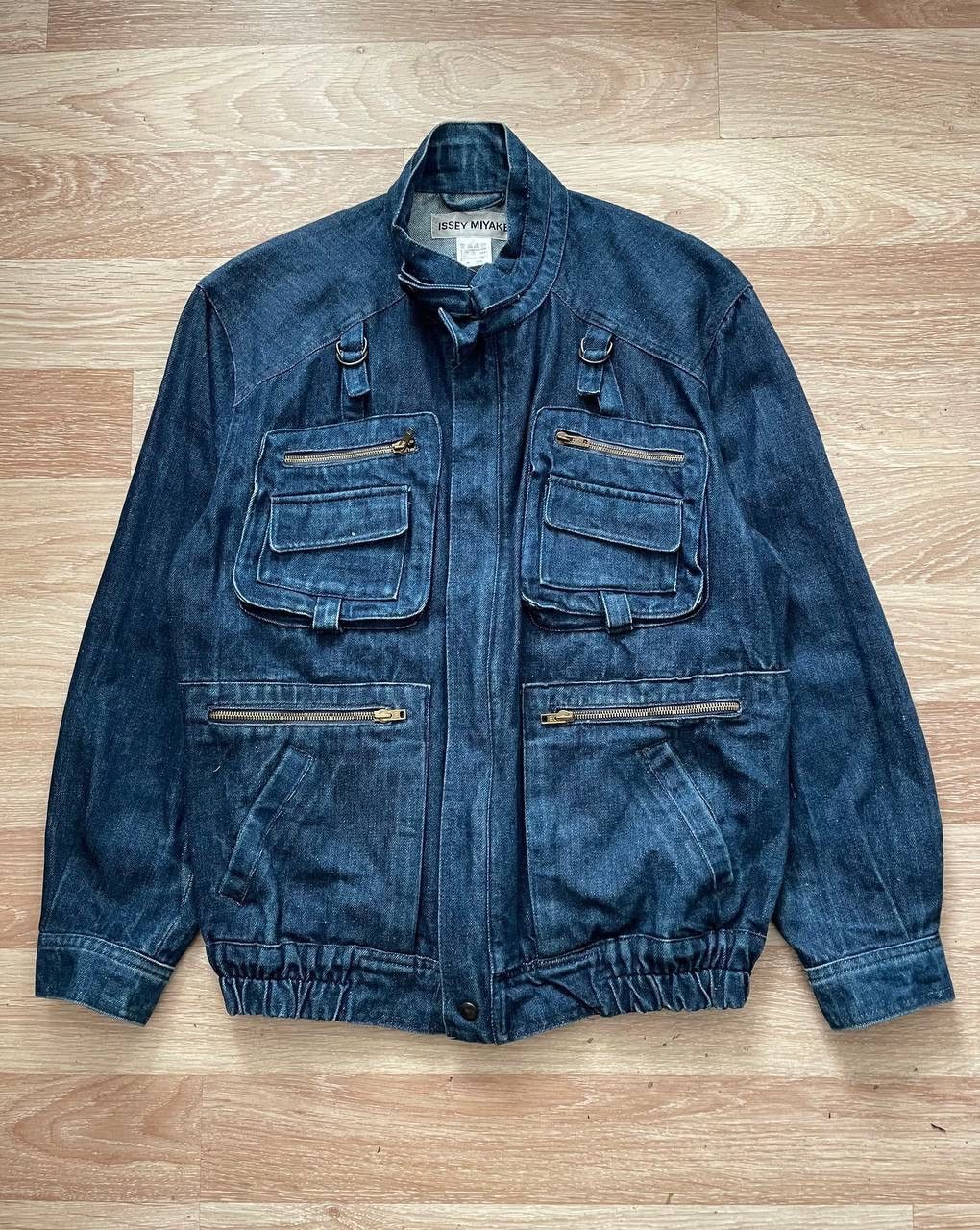 image of Archival Clothing x Issey Miyake Archive Multipocket Denim Jacket in Blue, Men's (Size Small)