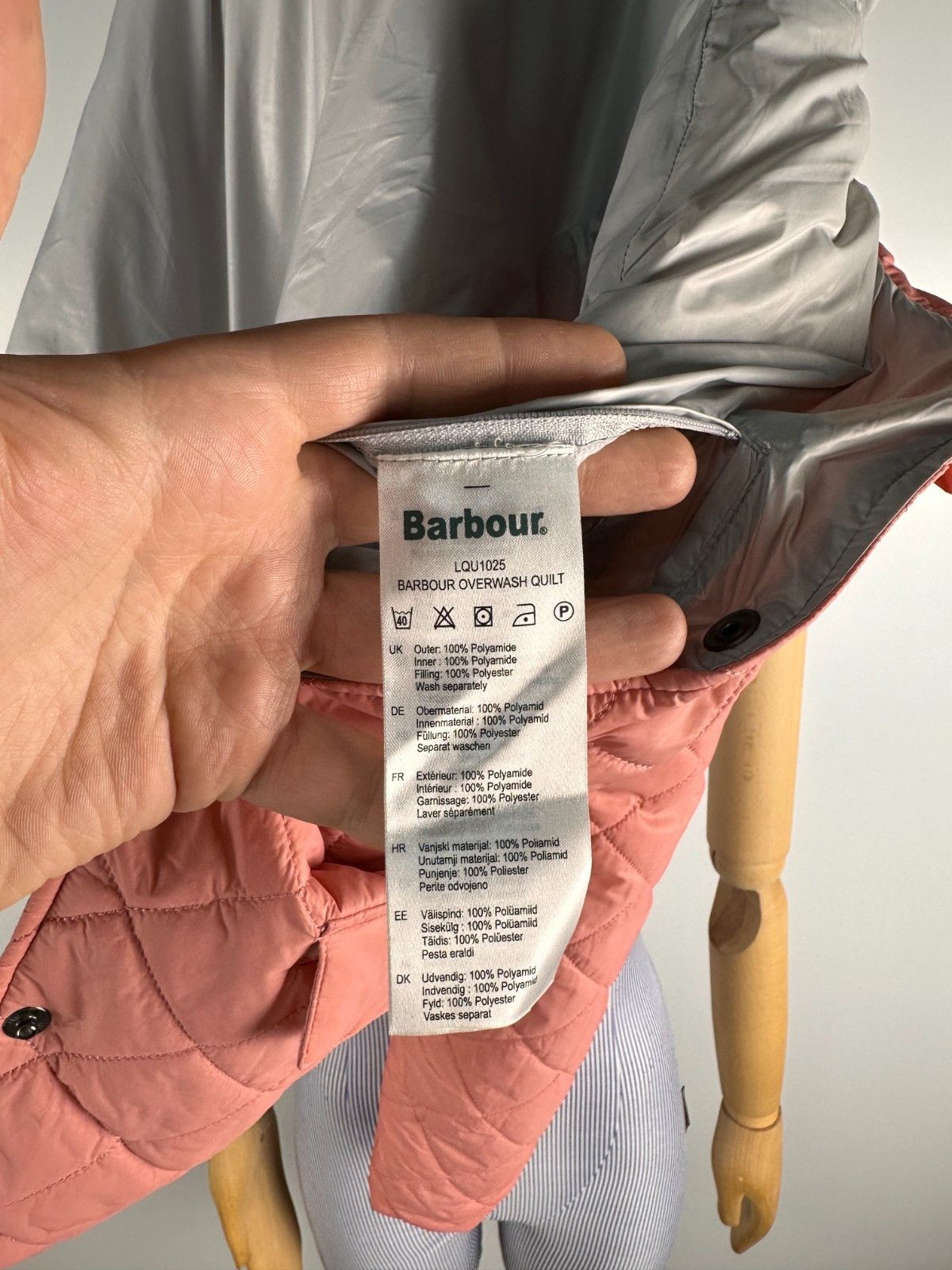 Barbour Barbour Overwash Quilt Jacket Pink Size M EUR38 UK12 US8 Size M / US 6-8 / IT 42-44 - 11 Thumbnail