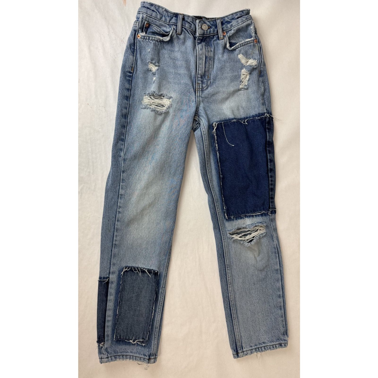 Bdg BDG Patchwork Grunge PAX Distressed Jeans Slim Straight 25 Size 25" / US 0 / IT 36 - 1 Thumbnail