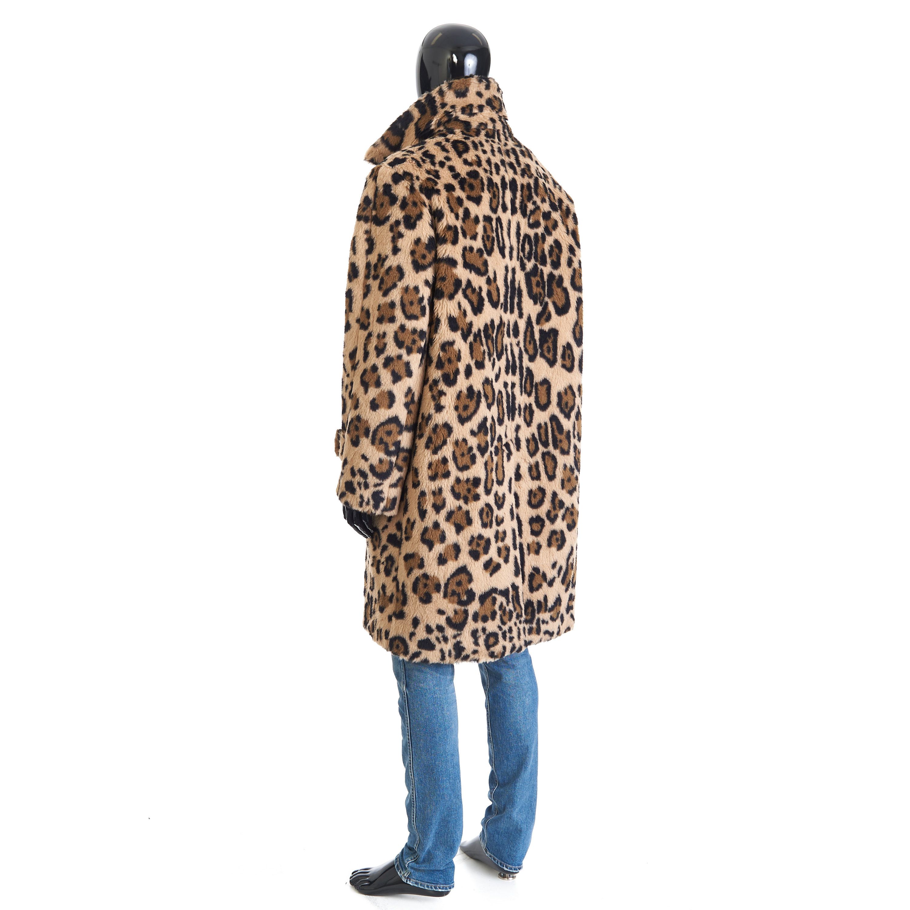 Celine Oversized MAC Coat In Leopard Print Alpaca Size US S / EU 44-46 / 1 - 4 Thumbnail