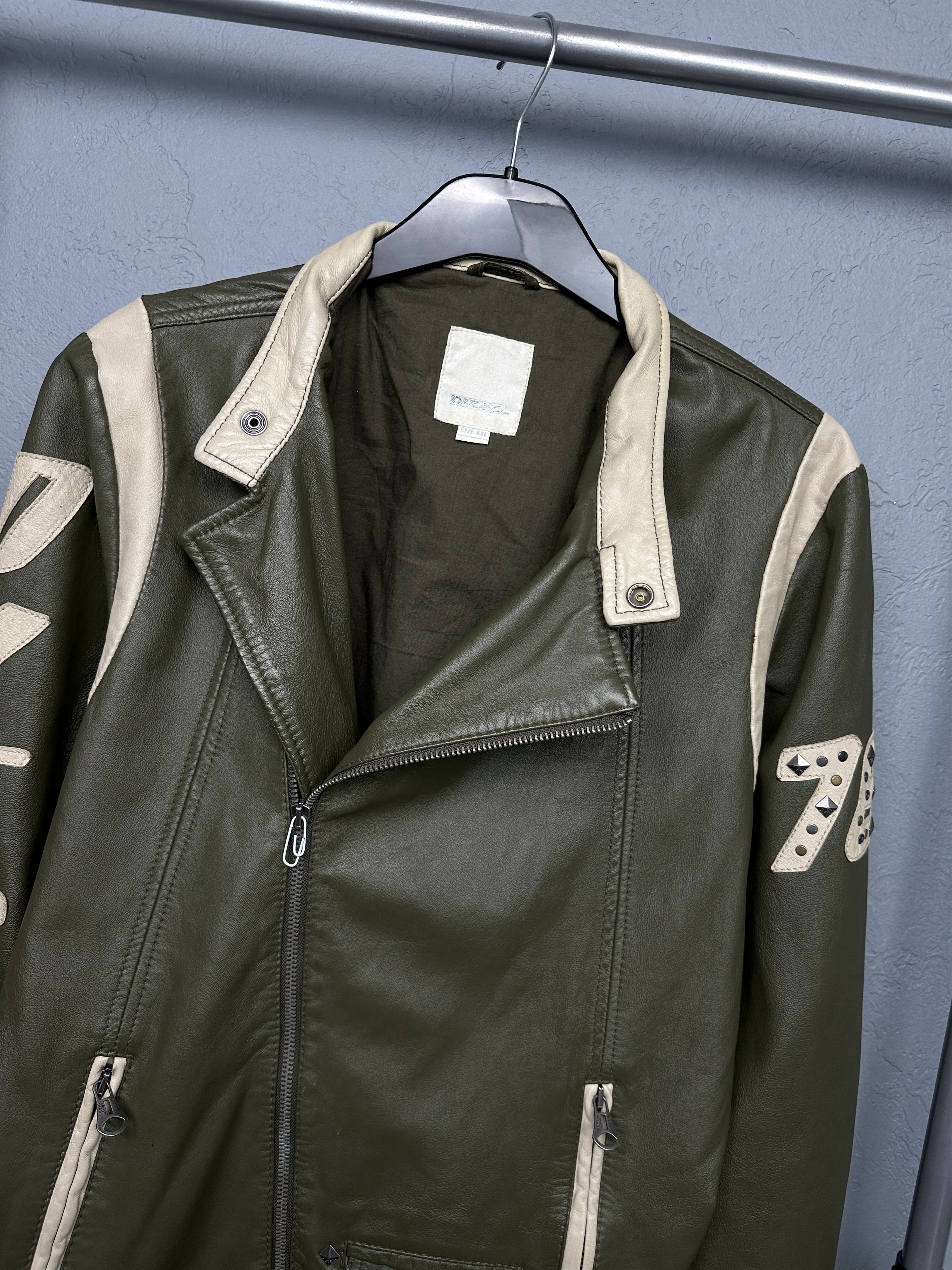 Diesel Diesel Vintage Womens Leather Biker Jacket Size XXL / US 16-18 / IT 52-54 - 2 Thumbnail