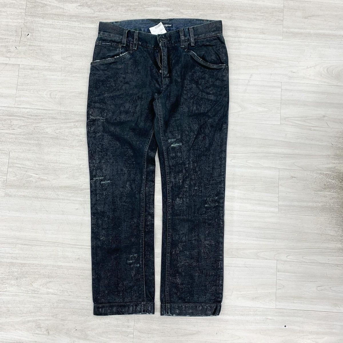 Dolce & Gabbana Dolce & gabbana waxed wide denim pantas Size US 32 / EU 48 - 2 Thumbnail