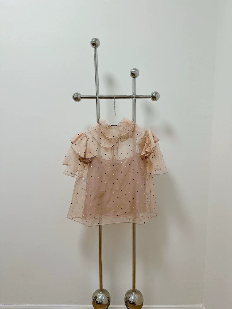 Dior Dior Ruffled mulberry silk shirt Size XXS / US 00 / IT 34 - 3 Thumbnail