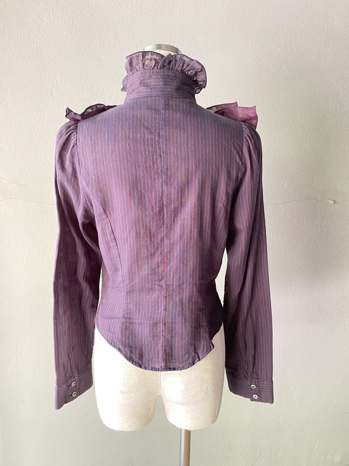 If Six Was Nine × Japanese Brand × Seditionaries BPN Black Peace Now punk ruffle shirt Size M / US 6-8 / IT 42-44 - 5 Thumbnail