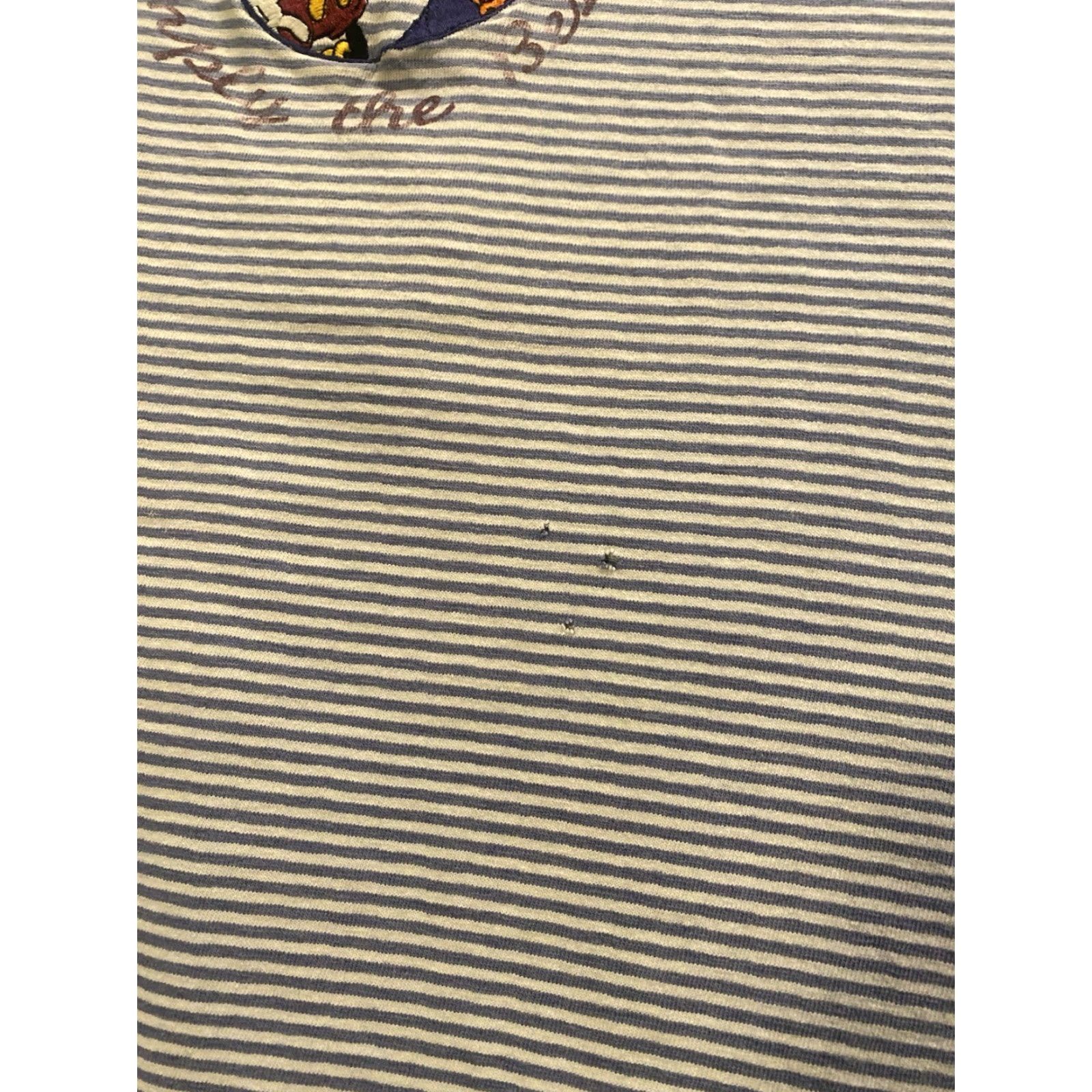 Disney VINTAGE Disney Mickey & Goofy Embroidered Striped T Shirt XL Men United States Grunge 90s Cartoon USA Size US XL / EU 56 / 4 - 7 Thumbnail