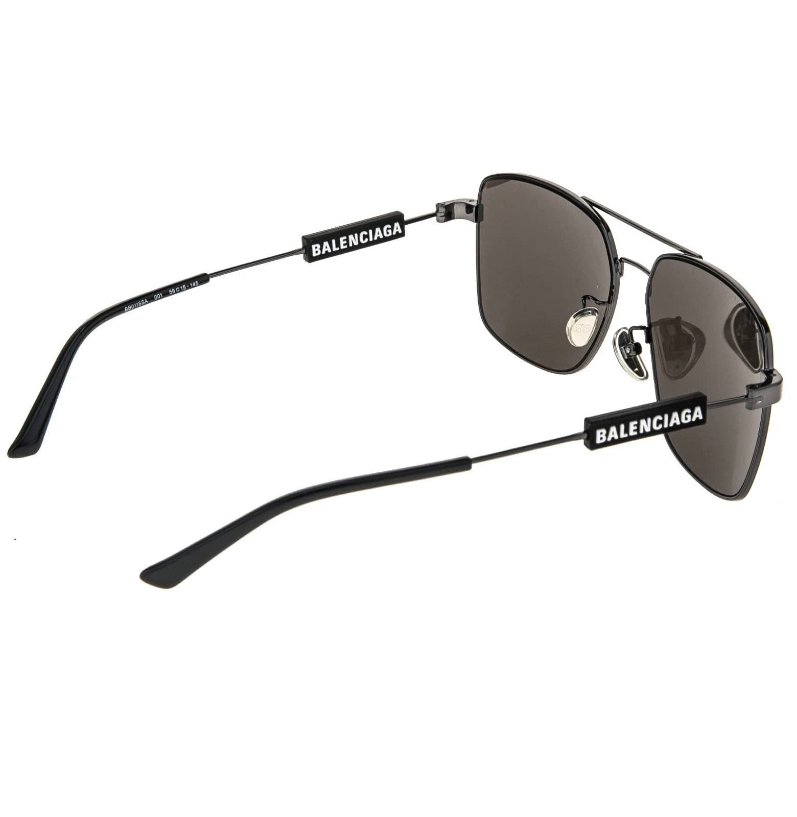 Balenciaga BALENCIAGA BB0116SA TAG 0116 Aviator Black Sunglasses 001 Size ONE SIZE - 3 Thumbnail