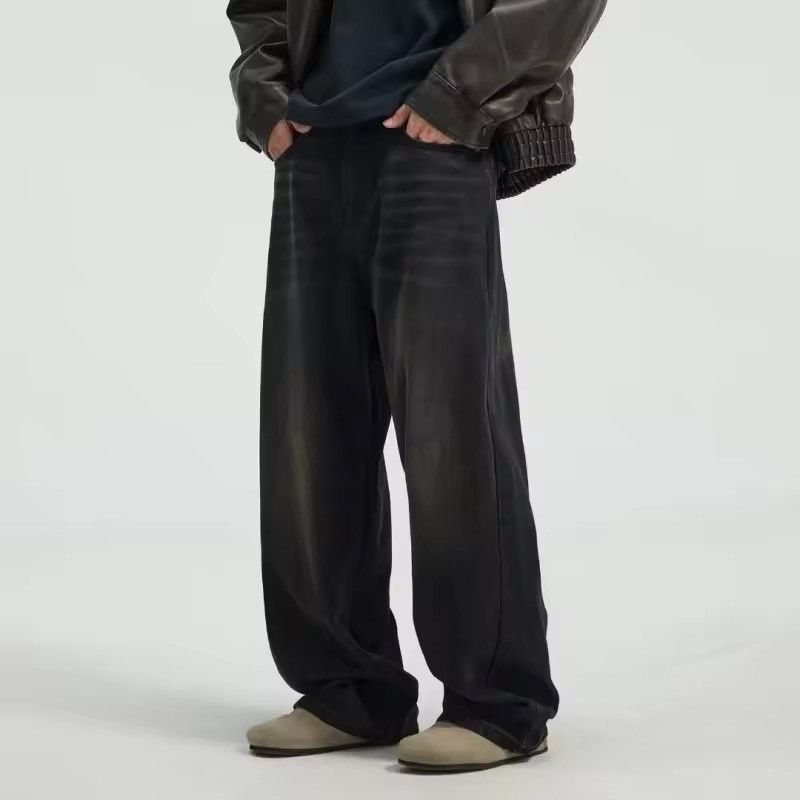 Jean Black Washed Relaxed Jeans Size US 31 - 1 Thumbnail
