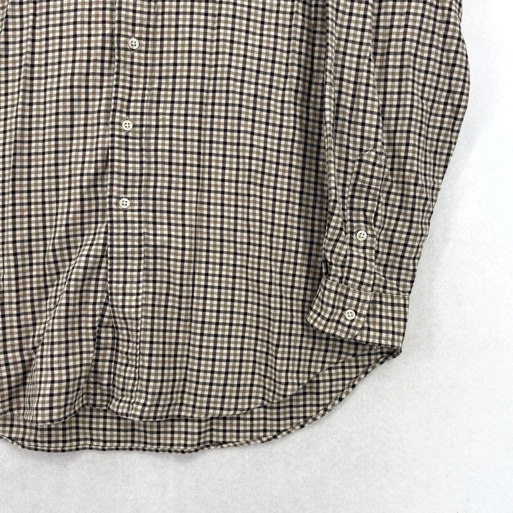 Ralph Lauren Ralph Lauren Shirt Mens Large Brown Check Long Sleeve Blake Cotton Button-Down Size US L / EU 52-54 / 3 - 3 Thumbnail