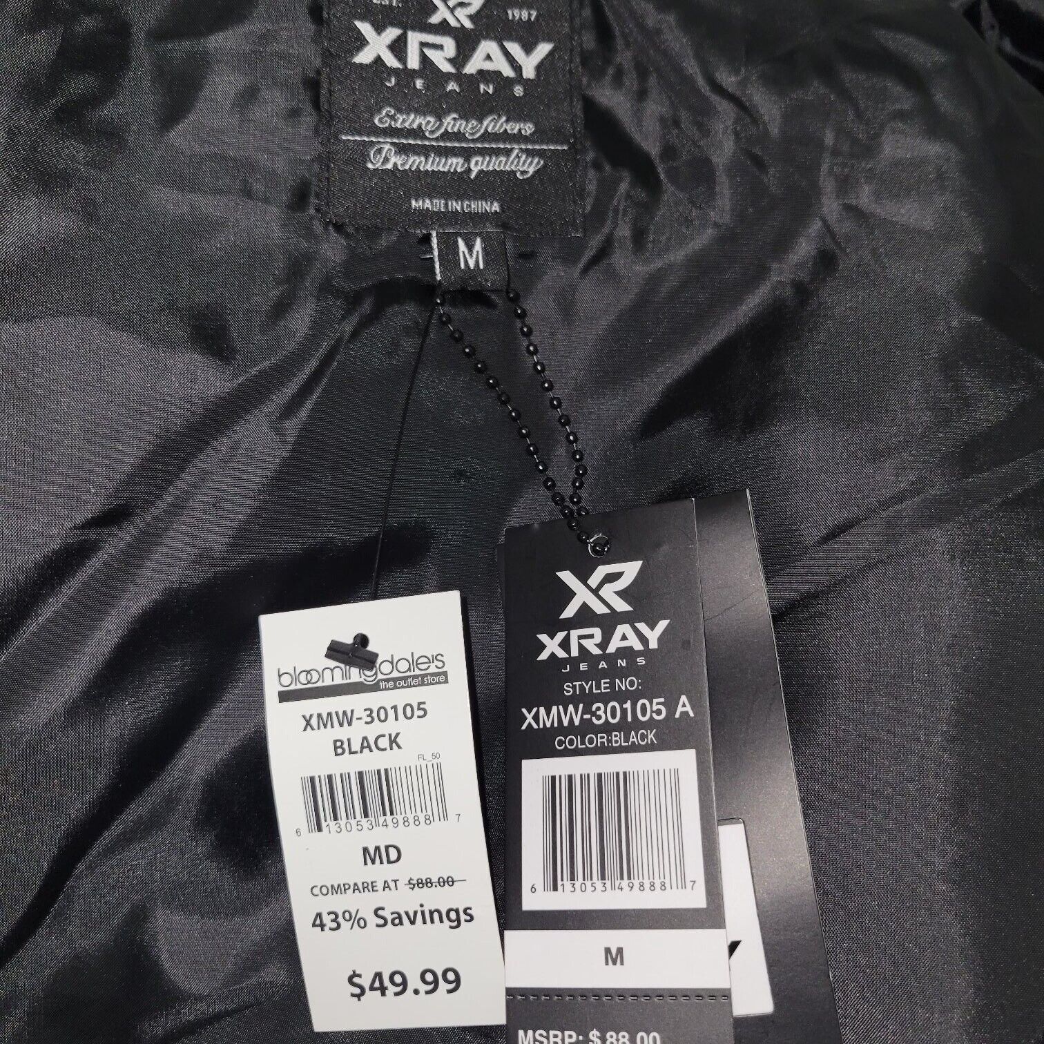 Xray Footwear Xray Jeans Extra Fine Fiber Jacket Men's. Size Small. New Wi Size US S / EU 44-46 / 1 - 7 Thumbnail