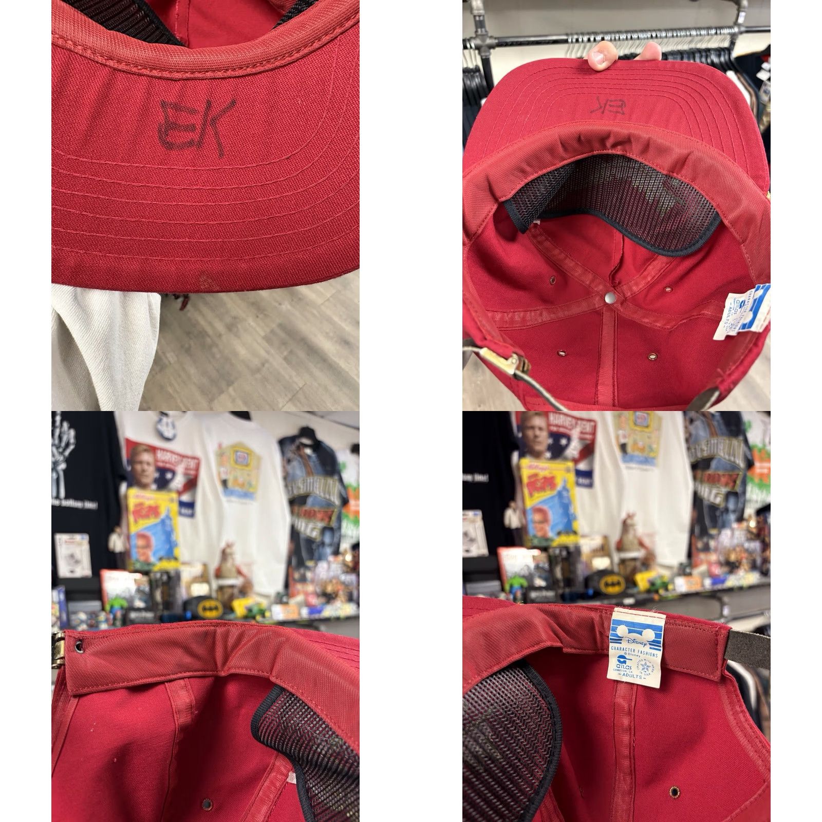 Disney VINTAGE Disney MGM STUDIOS TRUCKER HAT RED/MAROON GOLD EMBROIDERED USA MADE One Size Adult Unisex Size ONE SIZE - 8 Thumbnail