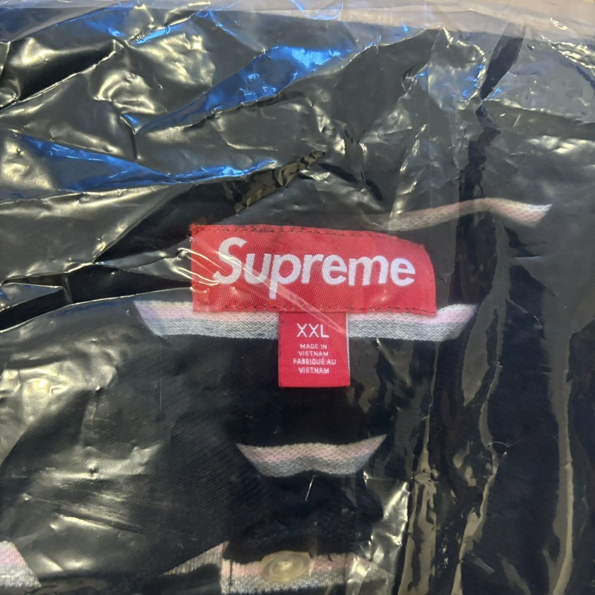 Supreme Supreme Washed Stripe Polo Size US XXL / EU 58 / 5 - 4 Thumbnail