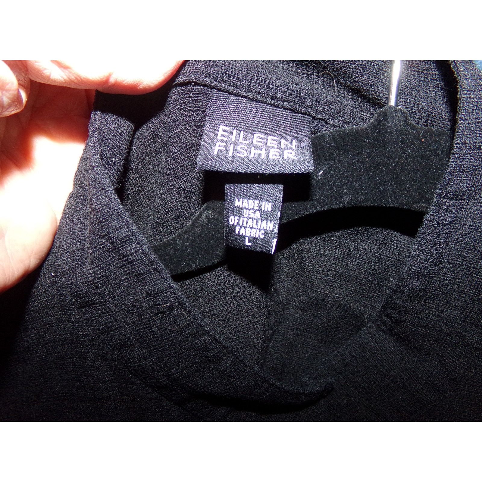 Eileen Fisher Eileen Fisher linen blend black tunic L Open sleeves slits Size L / US 10 / IT 46 - 5 Thumbnail