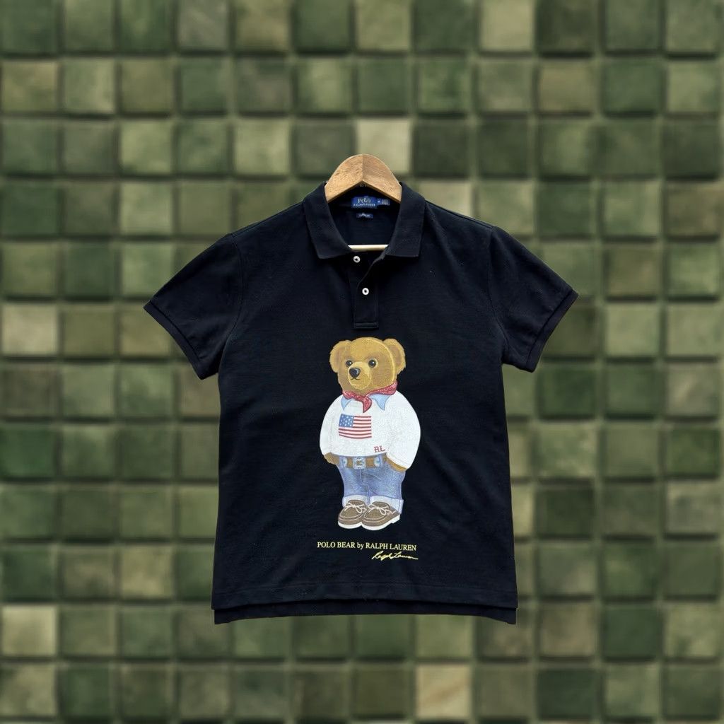 Polo Ralph Lauren Polo Ralph Lauren Polo Bear Logo Classic Black T Shirt Mens Size S-M Size US S / EU 44-46 / 1 - 1 Thumbnail