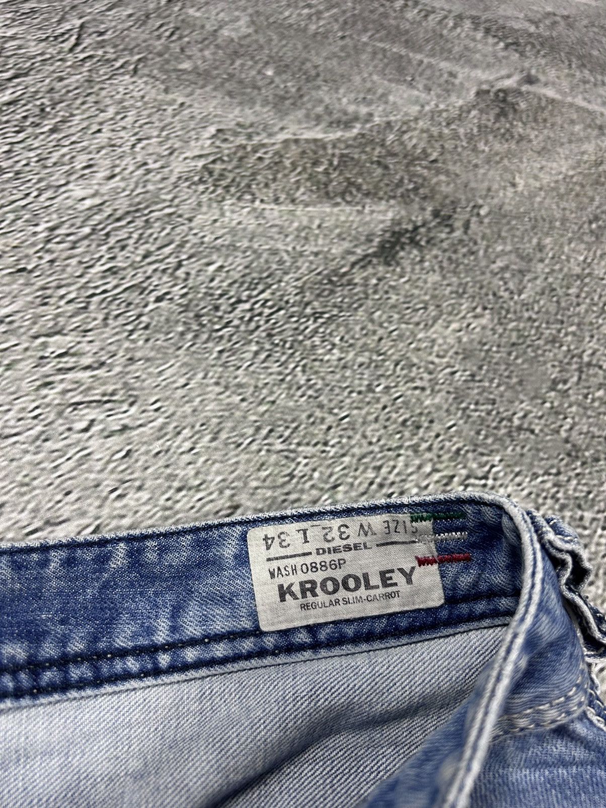 Diesel × Vintage Diesel jeans vintage baby blue Krooley Y2K slim marble fade Size US 32 / EU 48 - 12 Thumbnail
