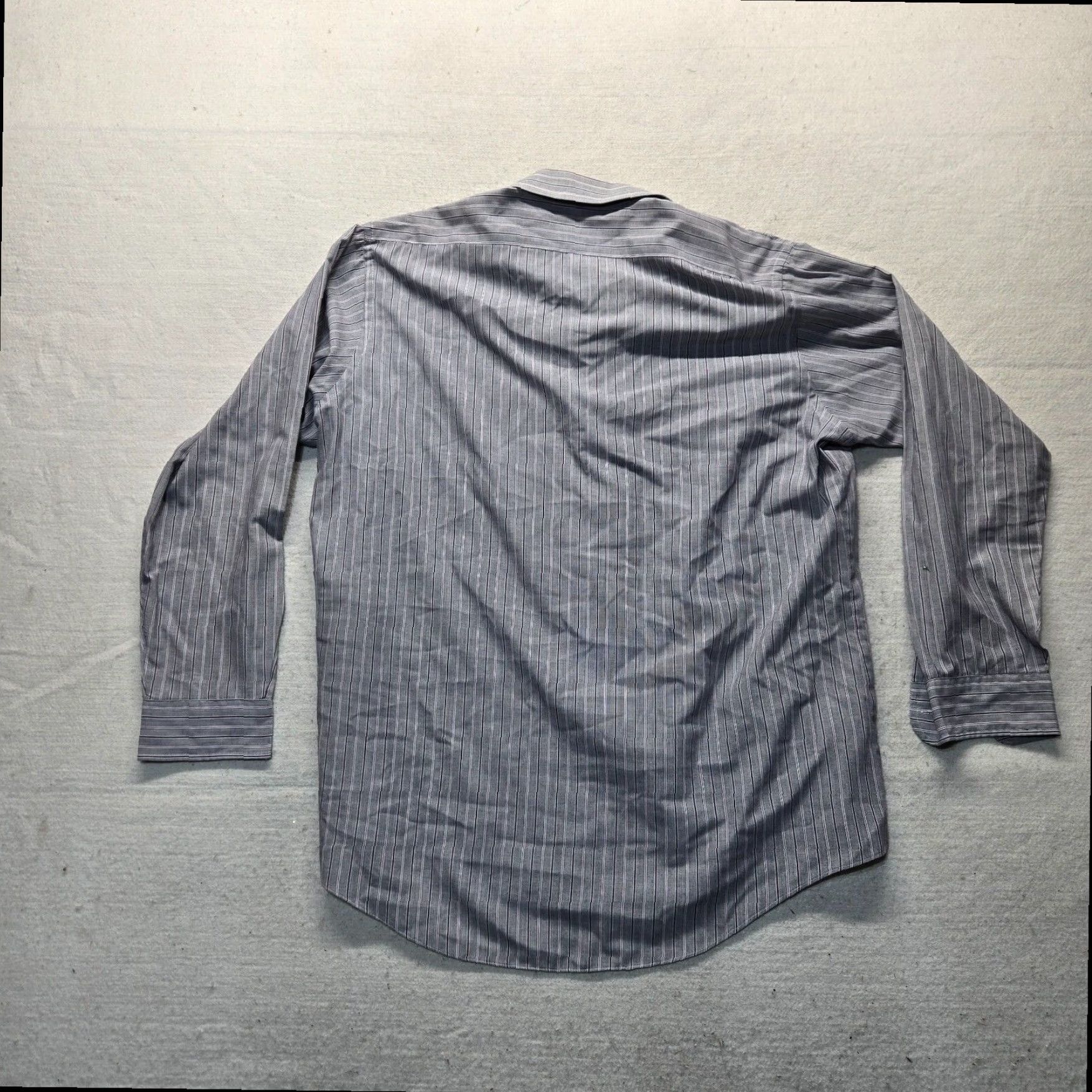 Sears VINTAGE Sears Button Up Long Sleeve Shirt Gray Striped Adult Men's Size 17 Size US XL / EU 56 / 4 - 6 Thumbnail