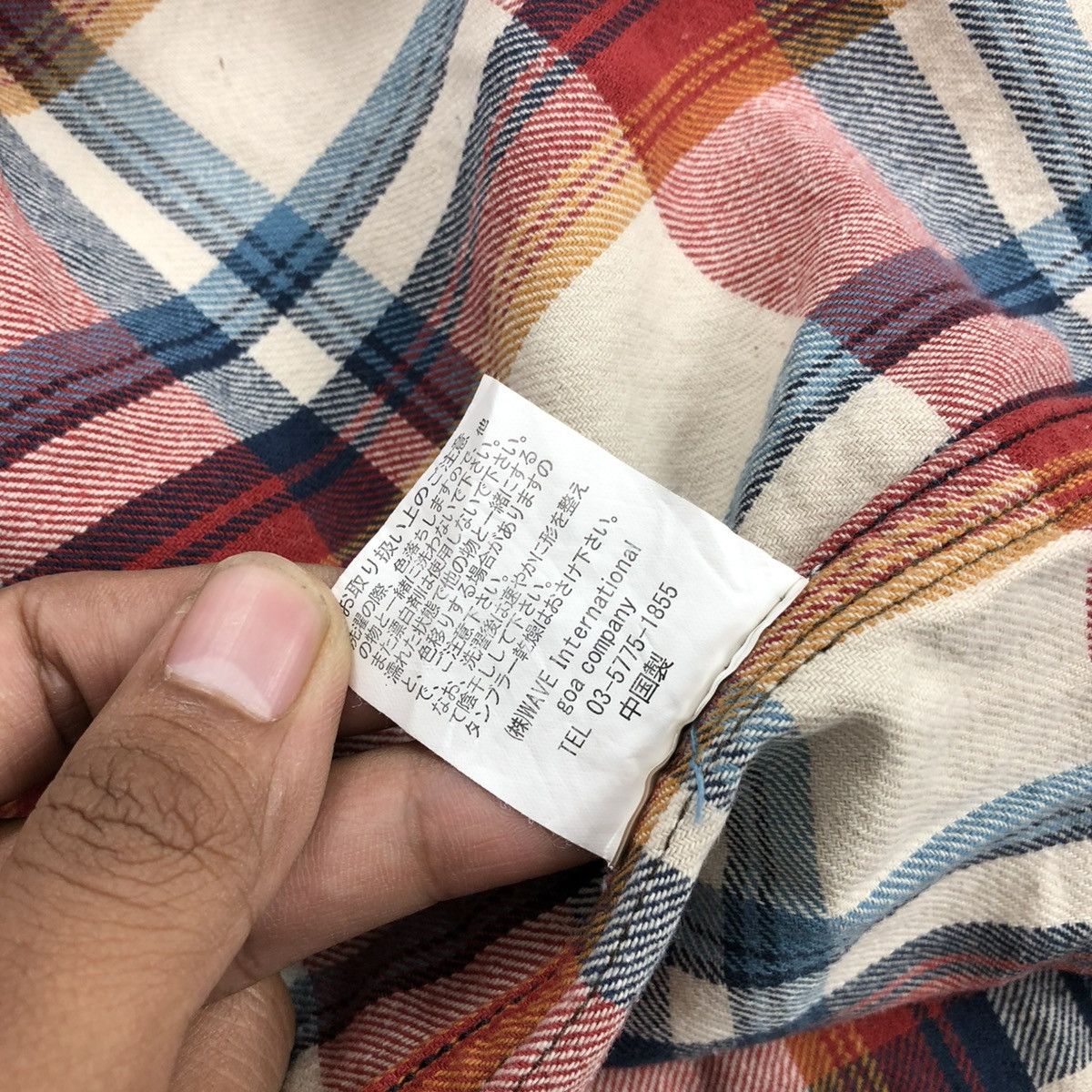 If Six Was Nine × Japanese Brand × Le Grande Bleu (L.G.B.) 2000's GOA Unfinished Plaid Punk Style Western Shirt Flannel Size US M / EU 48-50 / 2 - 10 Thumbnail