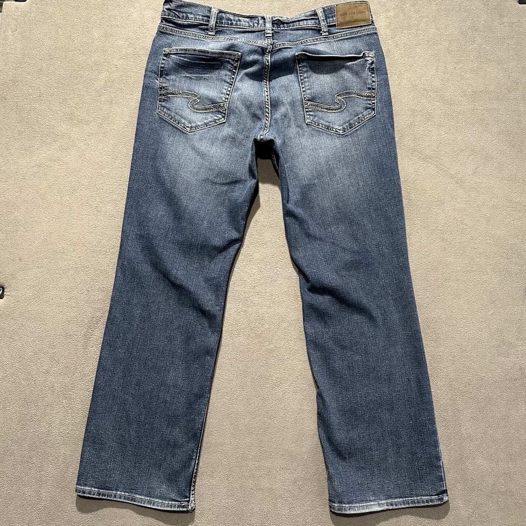 Silver Jeans Co. Silver Jeans Mens Relaxed Fit Bootcut Leg Jeans 36x32 Blue ZAC Size US 36 / EU 52 - 2 Thumbnail