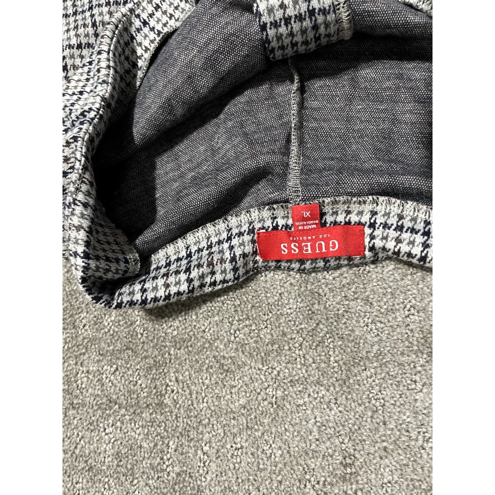 Guess GUESS Womens Dress Pants Gray Plaid Size XL Straight Leg Business Casual Workwear Trousers (Regular) Size 40" / US 18 - 5 Thumbnail
