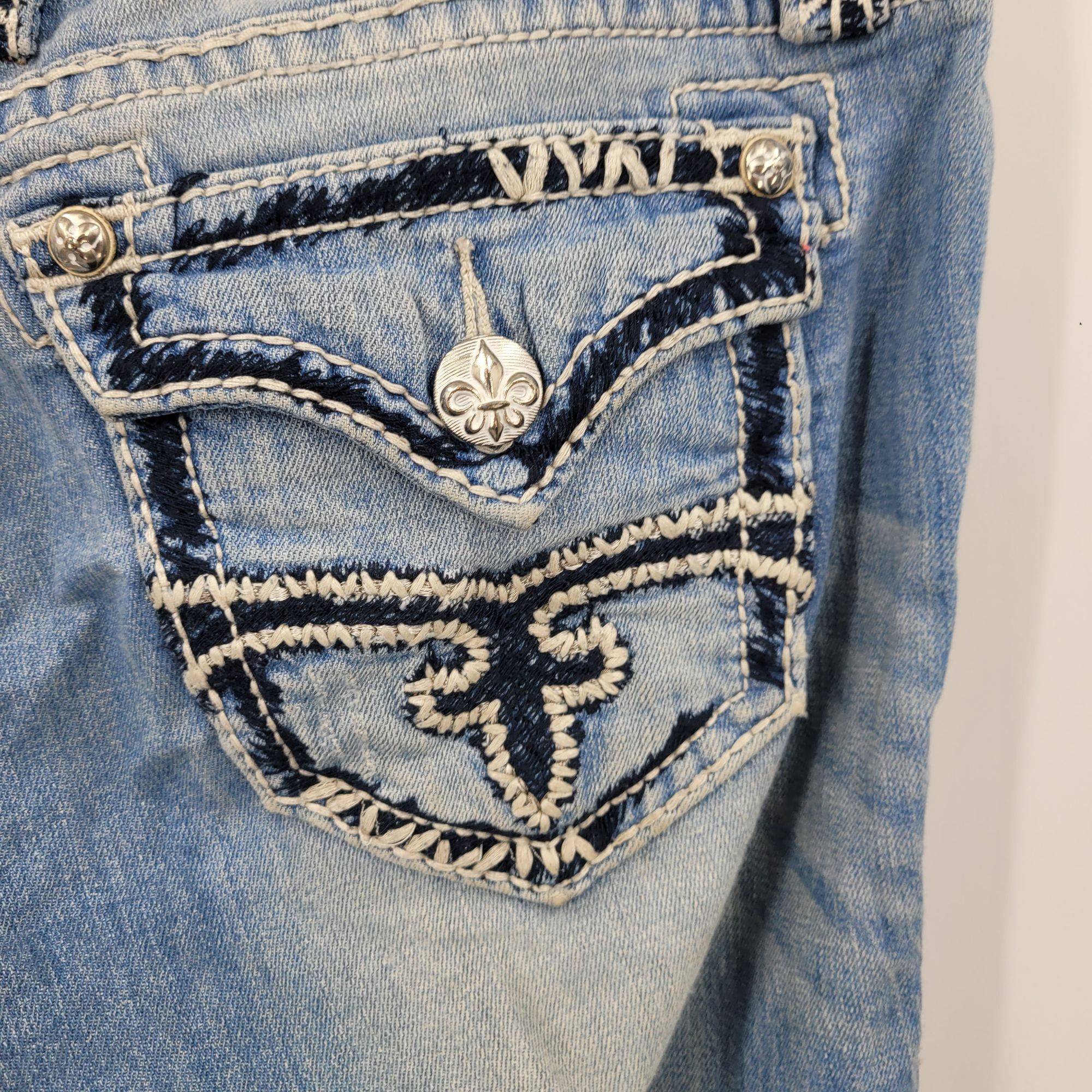Rock Revival Rock Revival Abbie Straight Leg Low Rise Jeans Women Sz 28 D Size 28" / US 6 / IT 42 - 2 Thumbnail