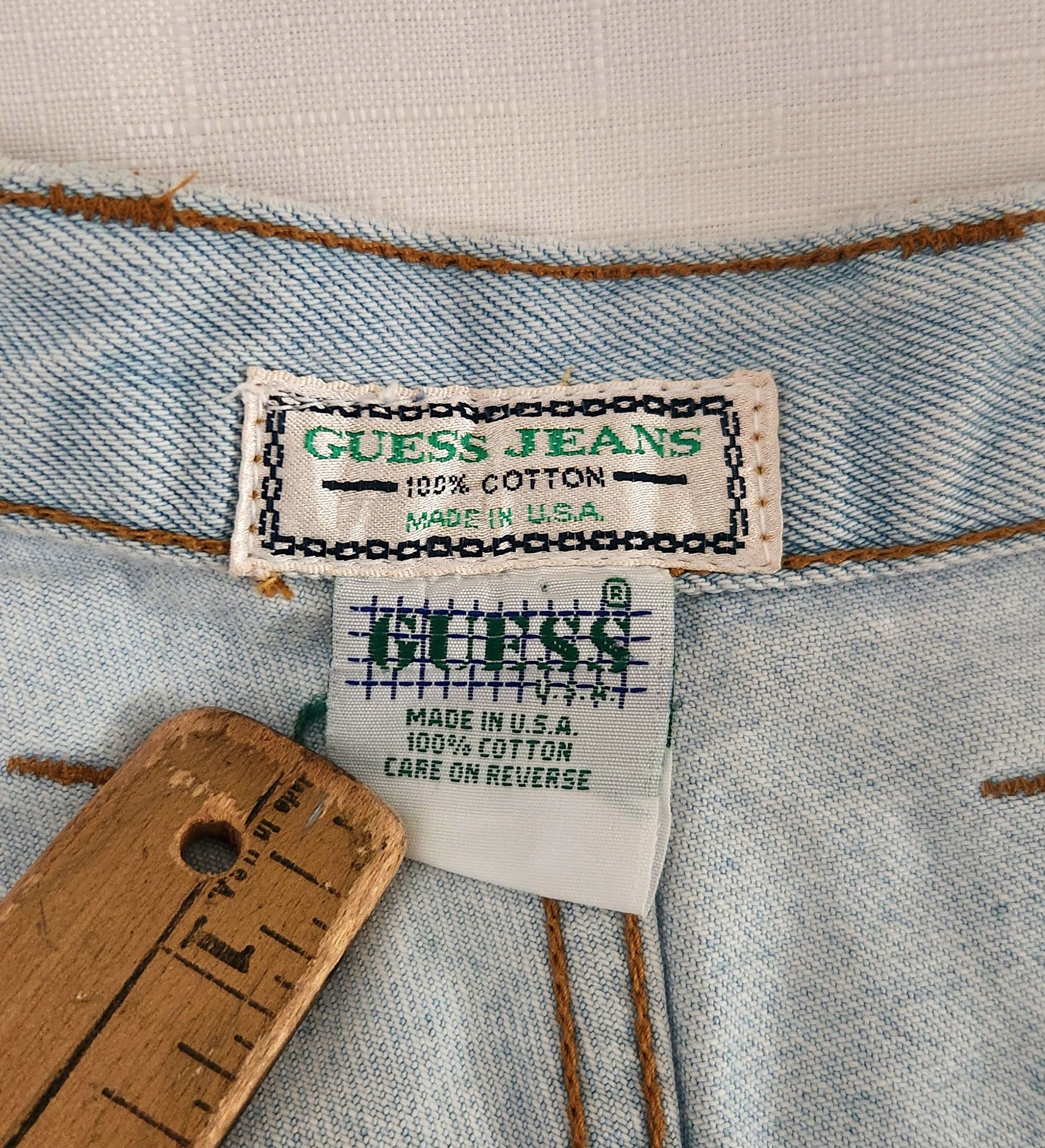Guess × Vintage Vtg 80 90's Guess Jeans Light blue Wash RETRO Streetwear 40 Size US 40 / EU 56 - 6 Thumbnail