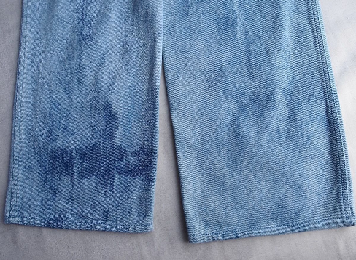 Elleme ELLEME Paris Bleached Denim Cargo Pants Washed Finish Size 26" / US 2 / IT 38 - 9 Thumbnail