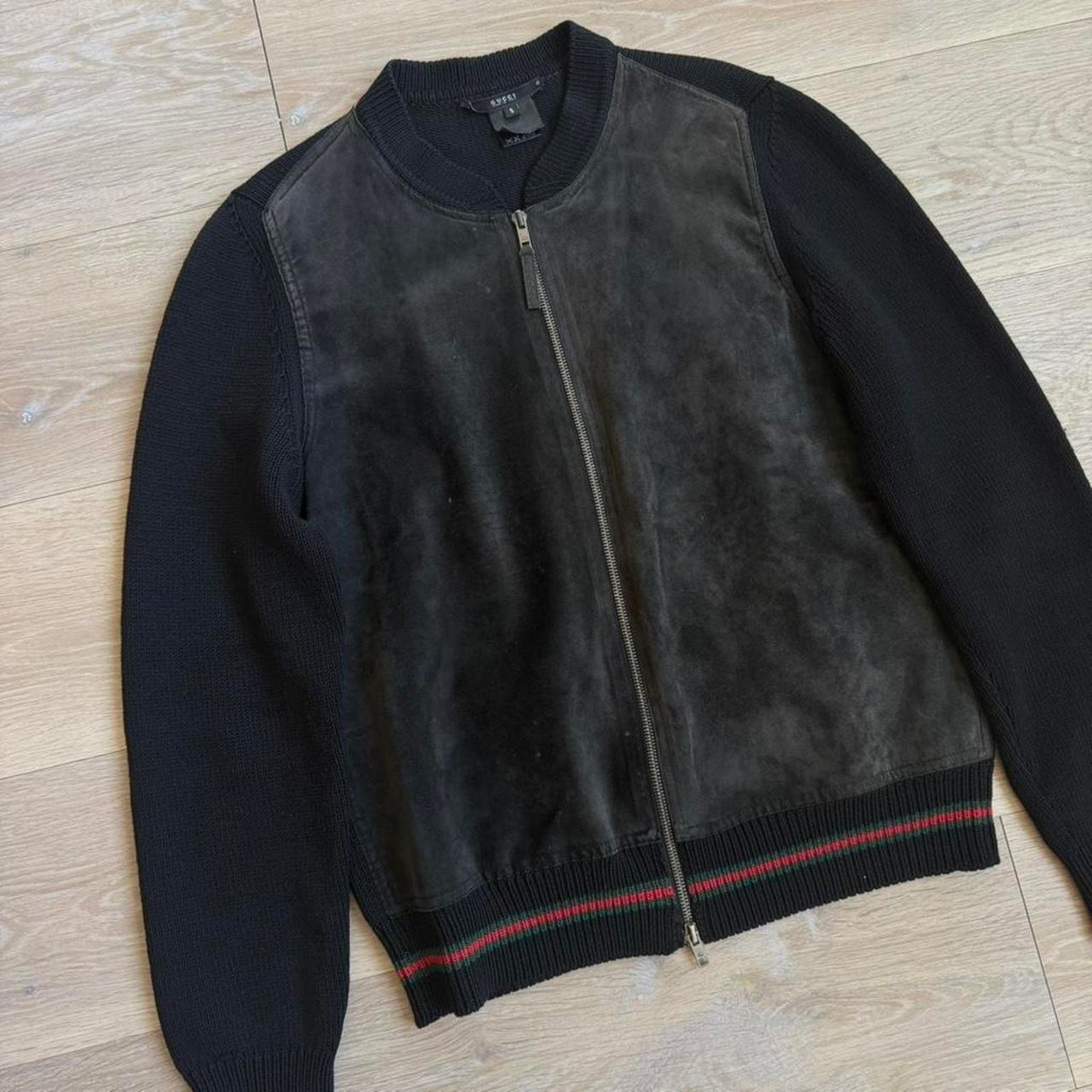 Gucci Gucci by Tom Ford Leather Jacket Suede & Knit Panel 2004 Size US S / EU 44-46 / 1 - 2 Thumbnail