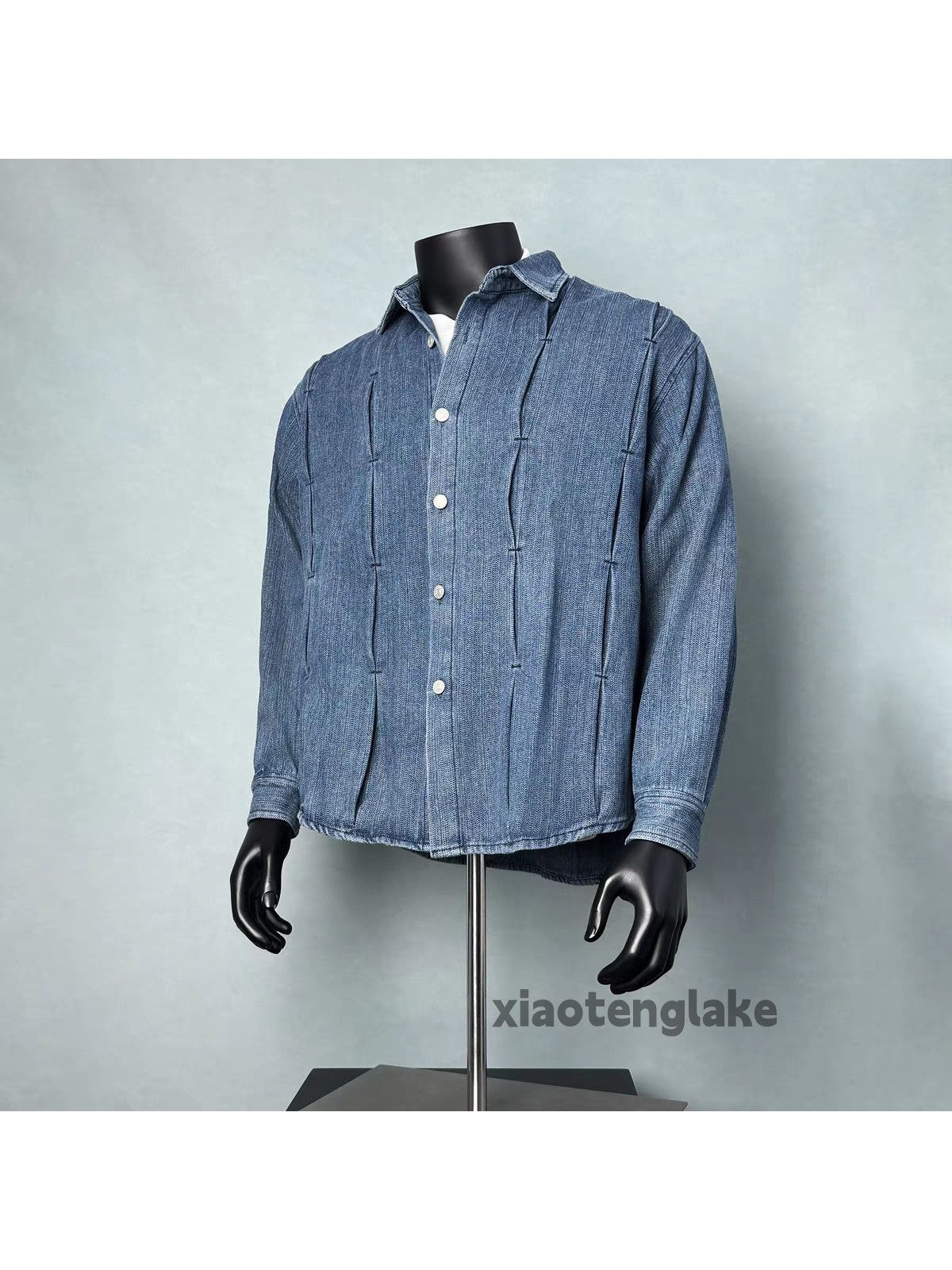Vintage Unisex washed retro y2k loose hiphop pleated shirt Size US XL / EU 56 / 4 - 1 Thumbnail