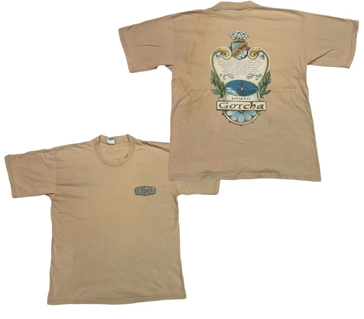 Gotcha 90s OG STYLE GOTCHA TSHIRT BIG PRINT NICELY FADED Size US L / EU 52-54 / 3 - 1 Thumbnail