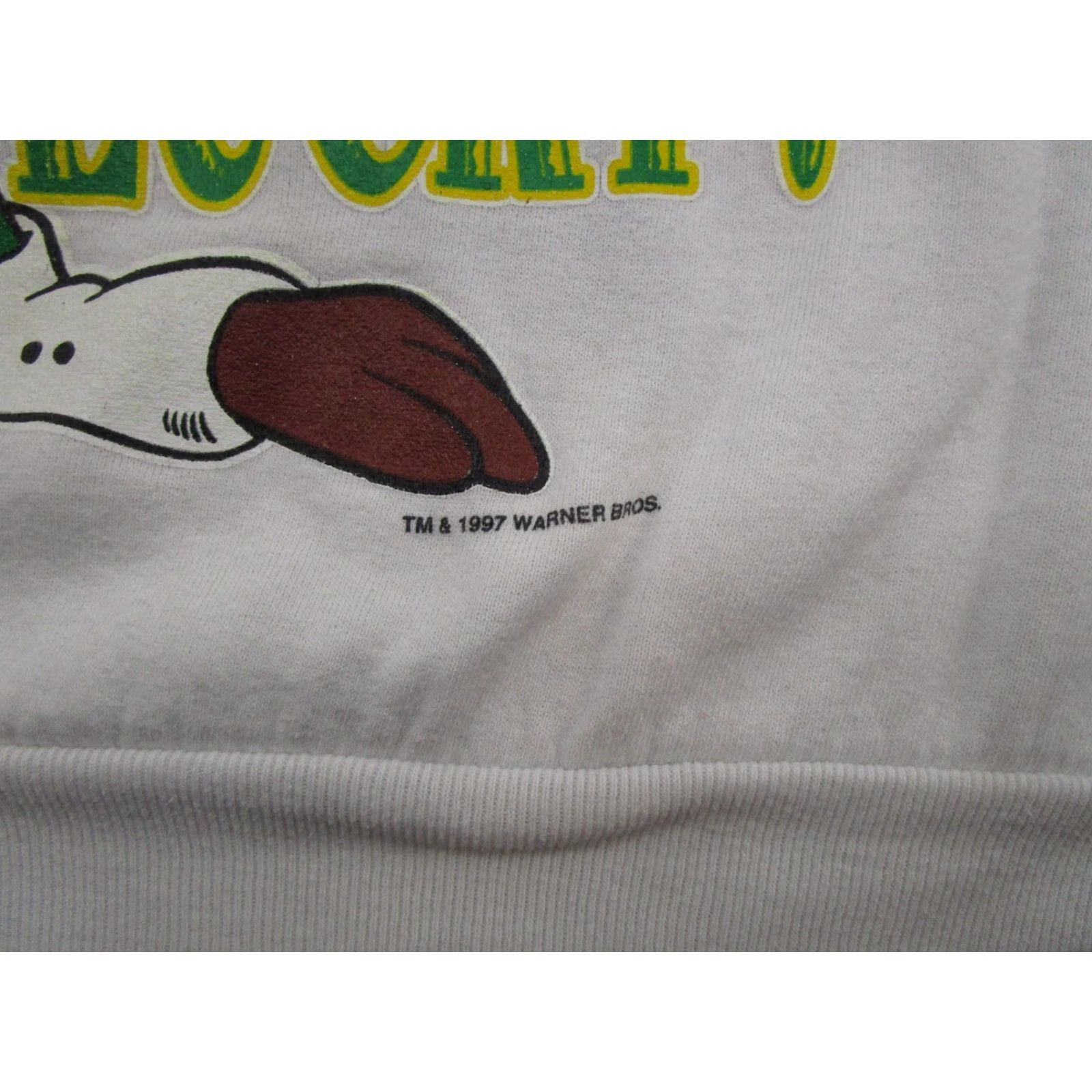 Vintage VTG 1997 TASMANIAN DEVIL Bet Your SHAMROCKS I'm LUCKY Sweatshirt 2X White Men Pullover Cotton Blend Hats? Size US XXL / EU 58 / 5 - 2 Thumbnail