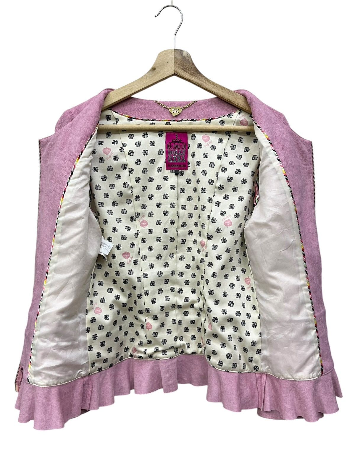 Anna Sui Dolly Girl by Anna Sui Frill Ruffle FauxSuede Jacket Archive Size XS / US 0-2 / IT 36-38 - 5 Thumbnail