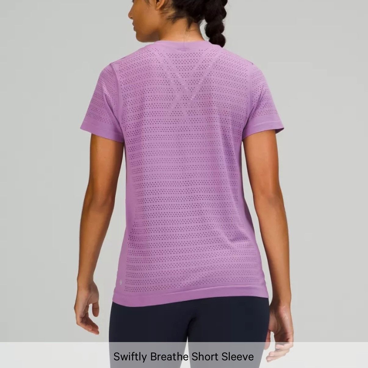 Lululemon Lululemon Swiftly Breathe Wisteria Purple Short Sleeve Shirt Size S / US 4 / IT 40 - 3 Thumbnail