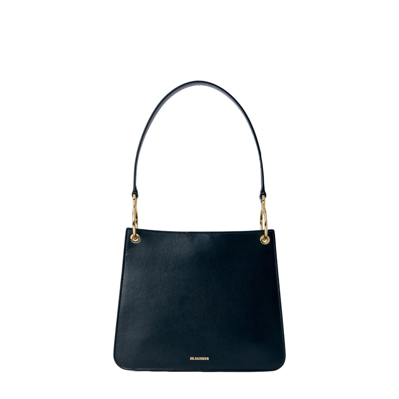 Jil Sander JIL SANDER Black Structured Leather Shoulder Bag New & Authe Size ONE SIZE - 1 Thumbnail