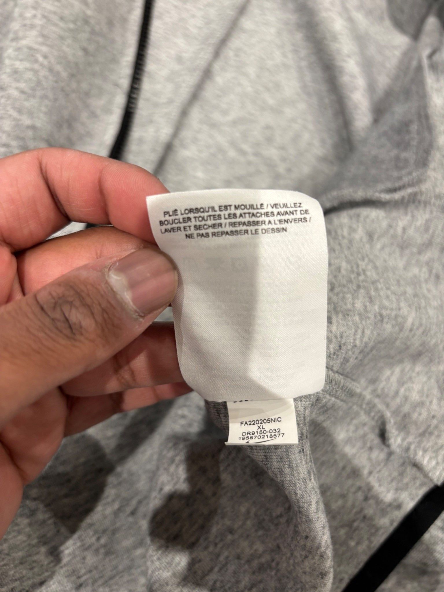 Nike Nike Sportswear Tech Fleece Full Zip Hoodie Grey Size US XL / EU 56 / 4 - 7 Thumbnail