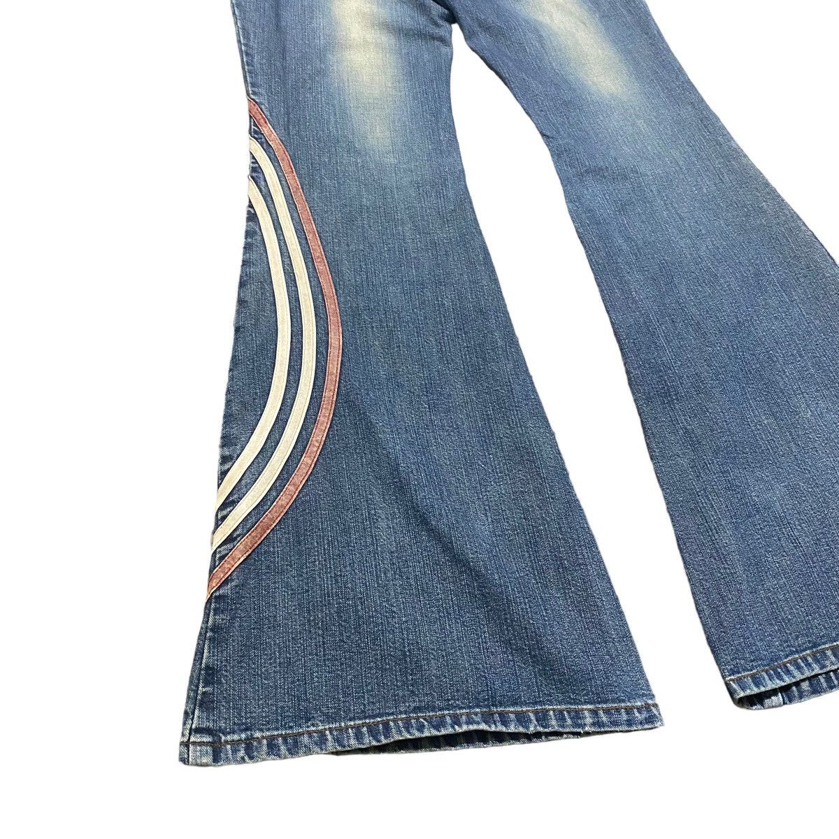 Japanese Brand Super Flare🔥 ALGONQUINS Hypnotic Denim Flare Jeans Size 28" / US 6 / IT 42 - 15 Thumbnail