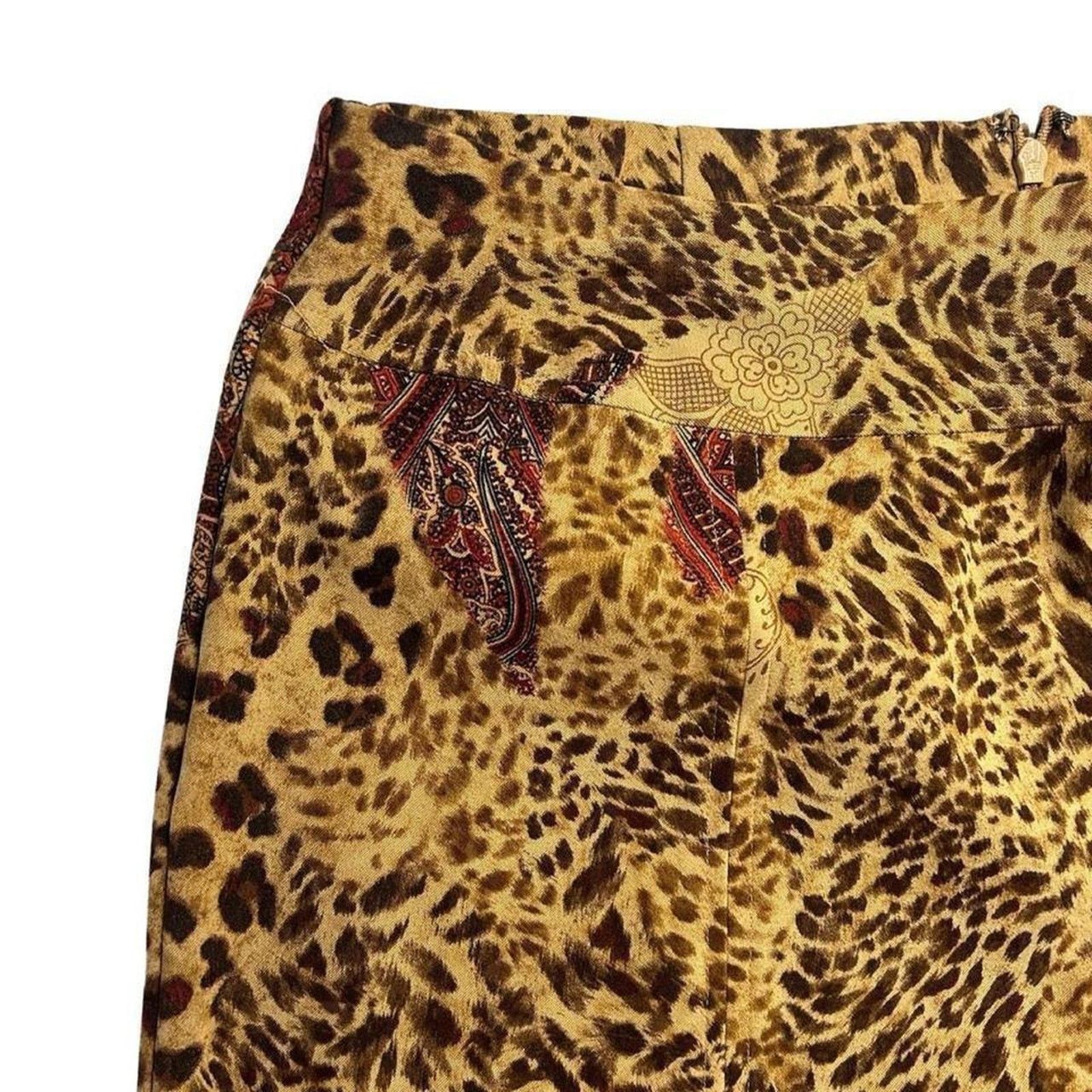 Other Y2k skirt fairy paisley floral cheetah 00s 90s petite m Size 33" - 4 Thumbnail