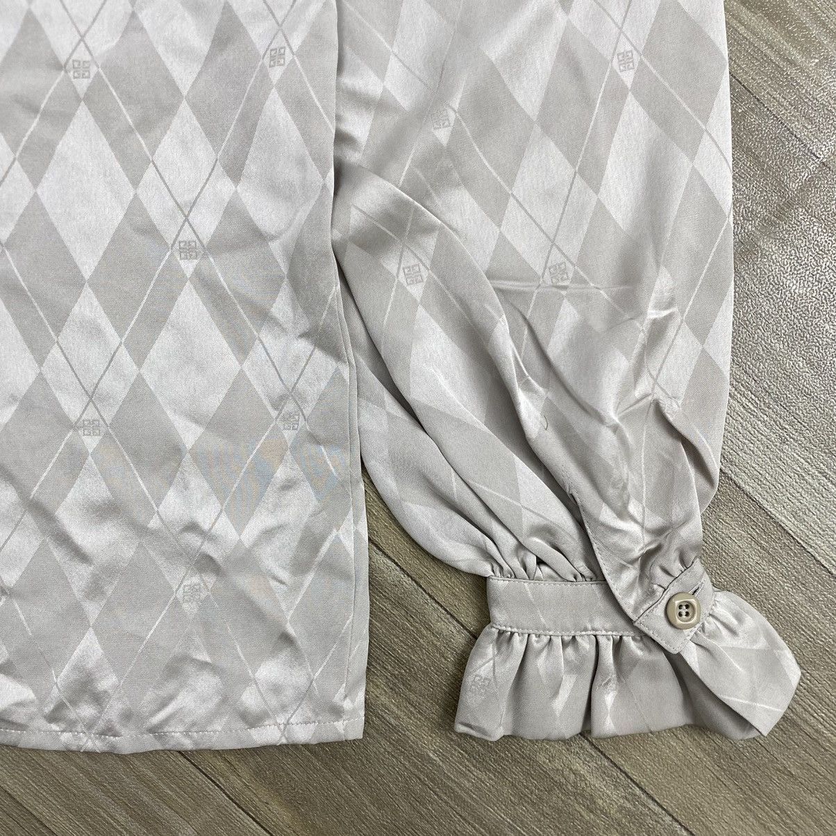 Givenchy Vintage Givenchy Glamour Diamond Jacquard Tie-Neck Blouse Size S / US 4 / IT 40 - 11 Thumbnail
