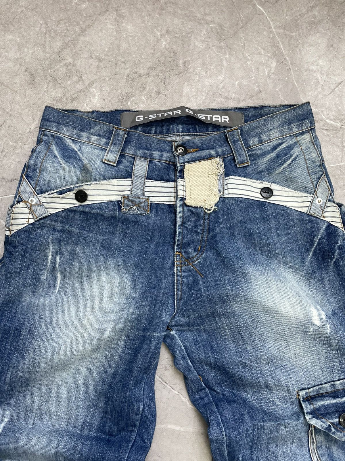 G-Star Baggy Multipocket cargo jeans 90s hype junya Watanabe style Size US 31 - 5 Thumbnail
