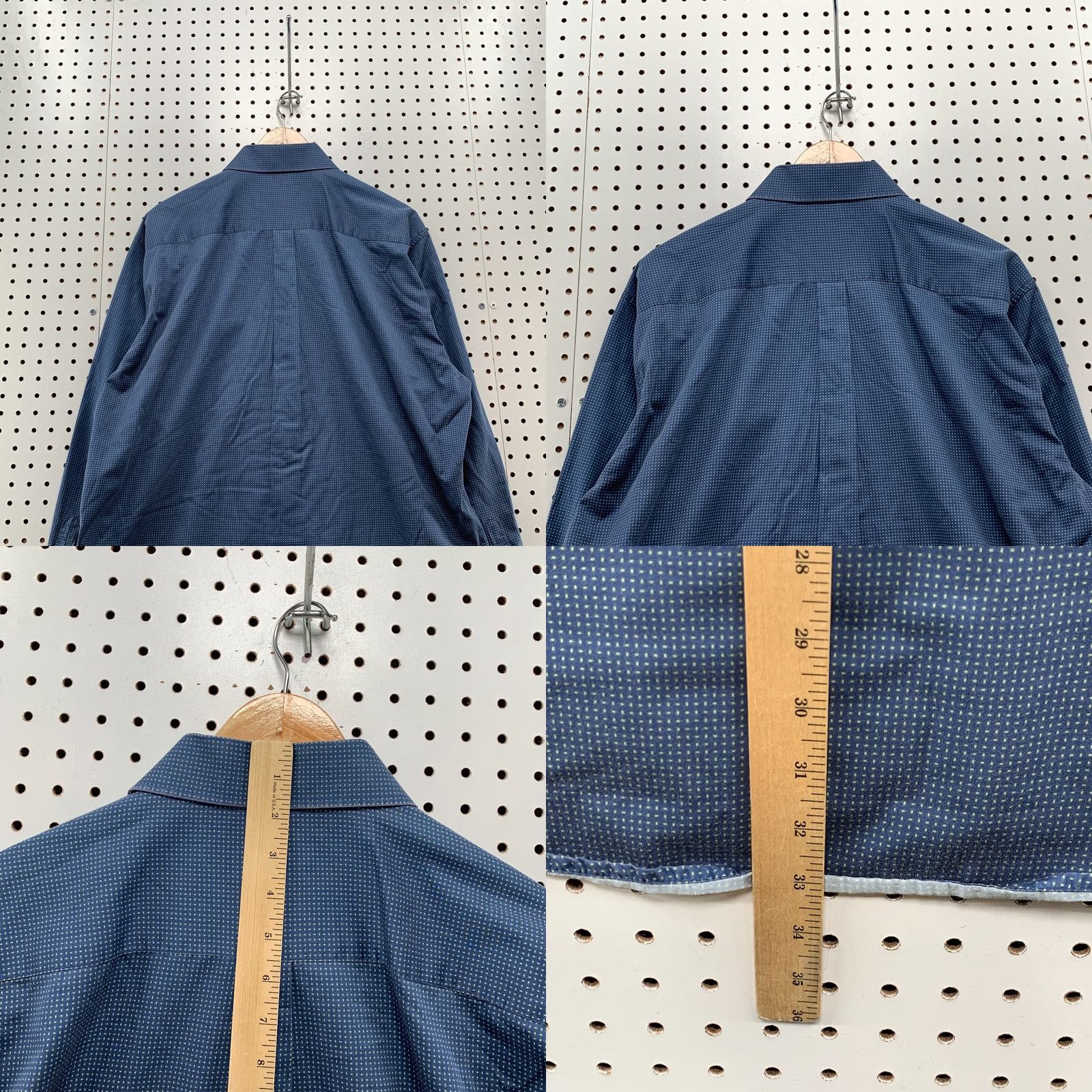 Peter Millar Peter Millar Pocket Button Shirt Blue Long Sleeve Polka Dot Mens XL) Size US XL / EU 56 / 4 - 9 Thumbnail