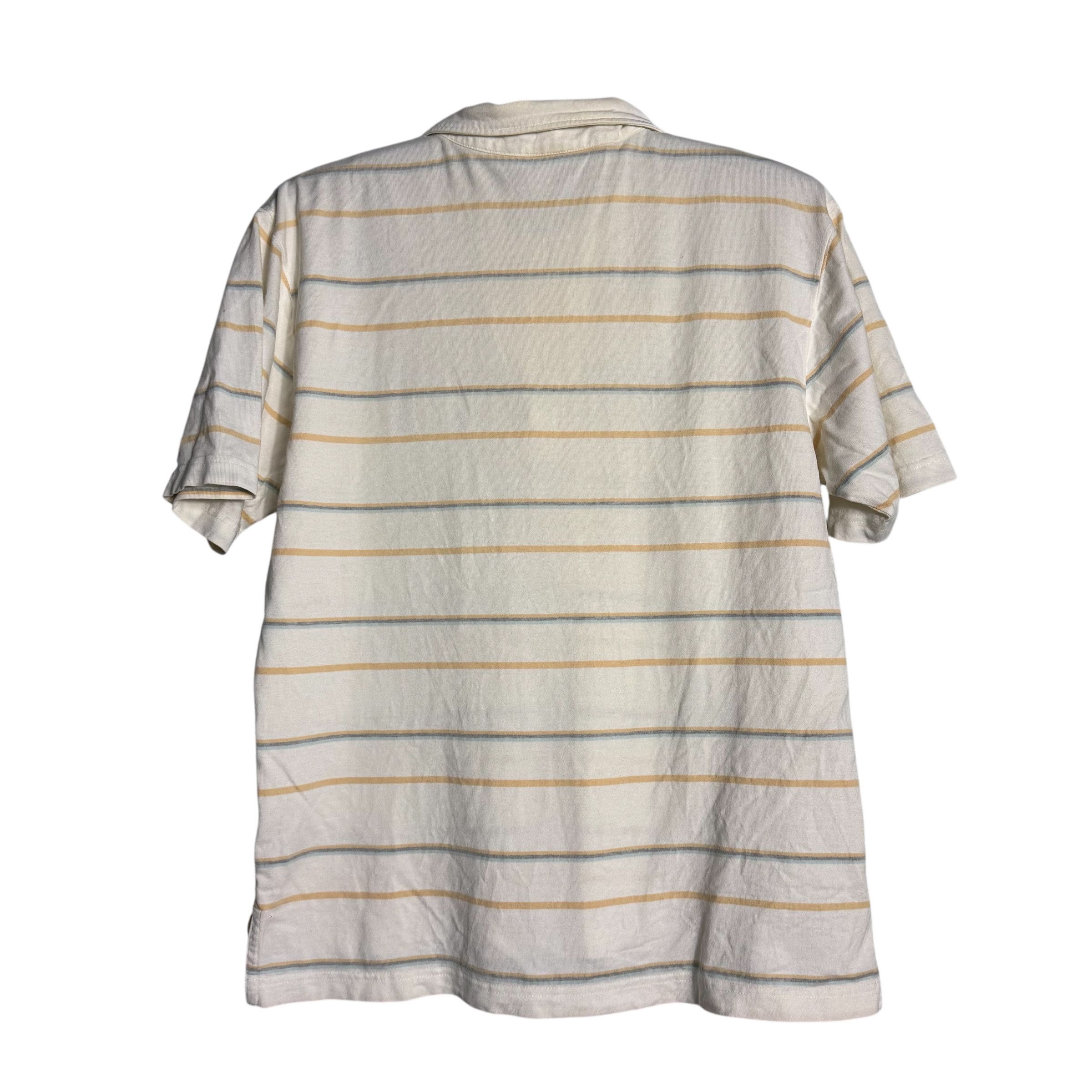 Hang Ten 🔥RARE🔥Vintage Hang Ten Stripes Wooden Button Polo Shirt Size US M / EU 48-50 / 2 - 5 Thumbnail