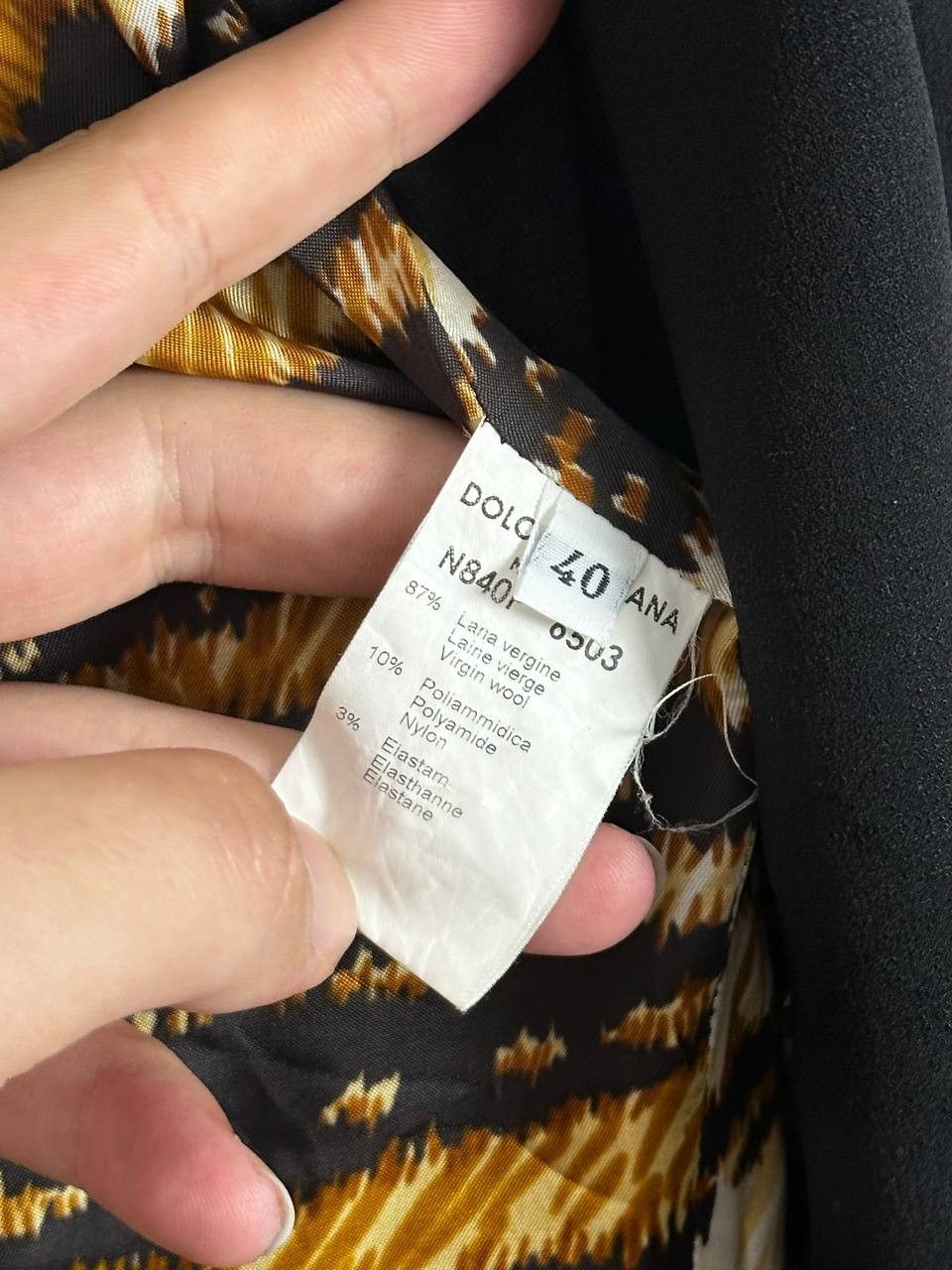 Dolce & Gabbana Dolce Gabbana Black Wool Casual Blazer Size L / US 10 / IT 46 - 10 Thumbnail