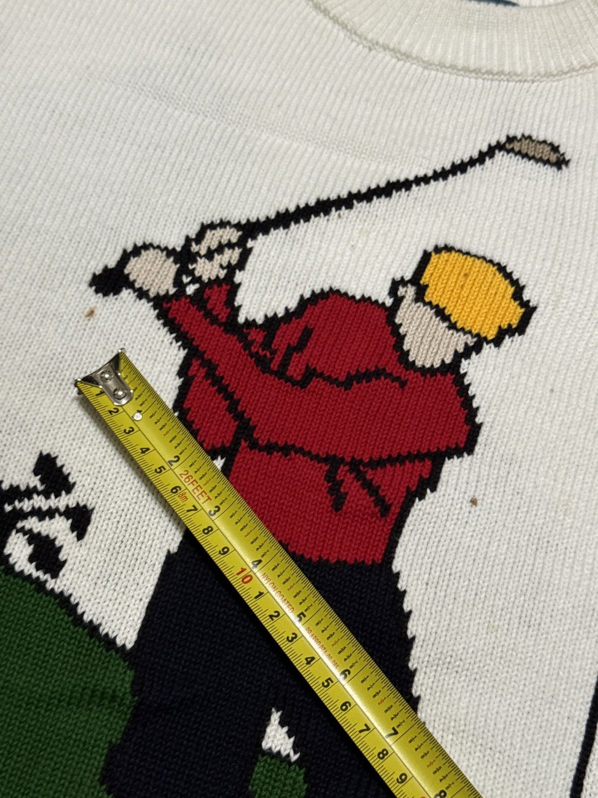 Jantzen Jantzen Golf Graphic Knit Vintage 90s Preppy AOP M Sweater Size US M / EU 48-50 / 2 - 7 Thumbnail