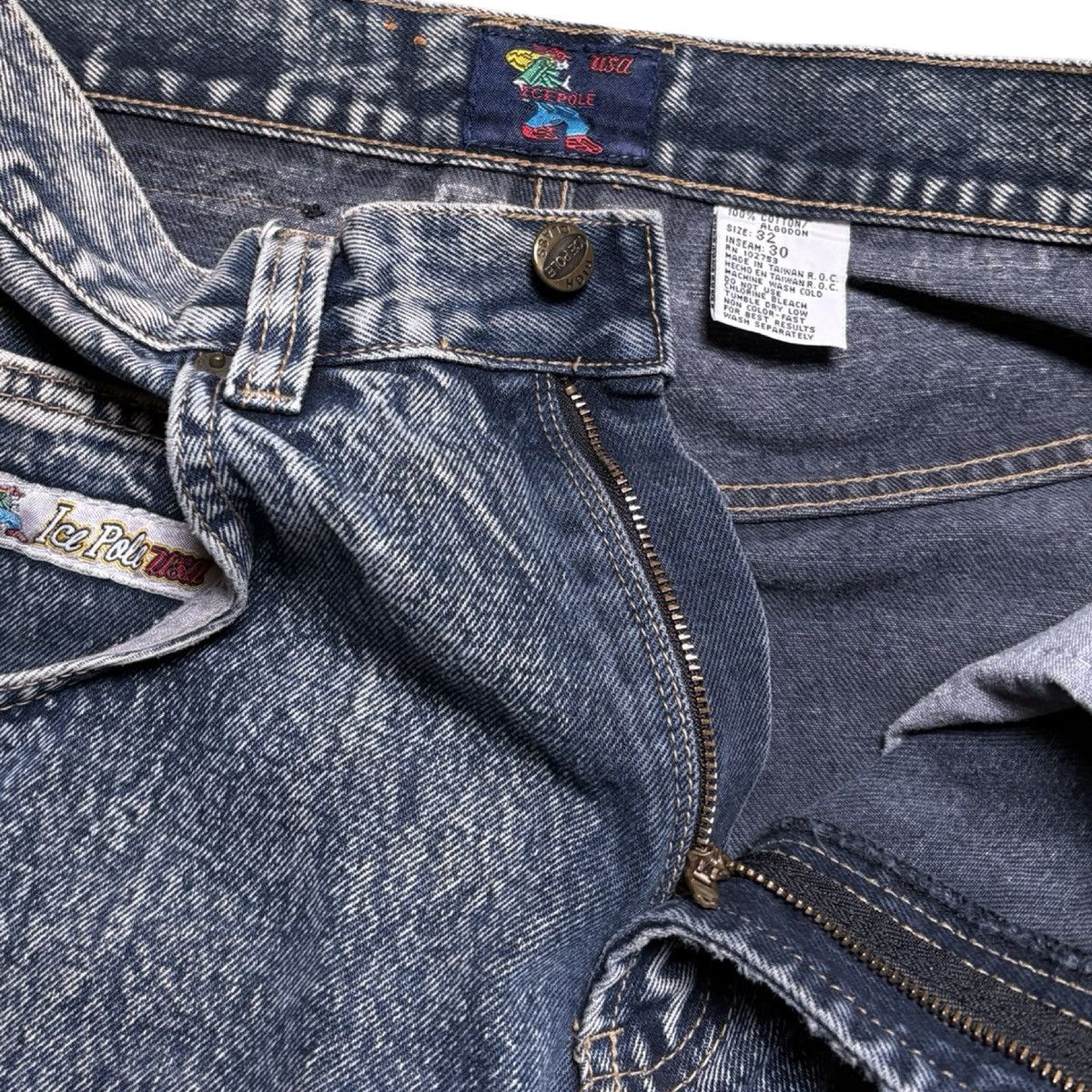 Other Vintage Ice Pole Baggy Jeans Embroidered Pants Wide-Leg Size US 32 / EU 48 - 4 Thumbnail