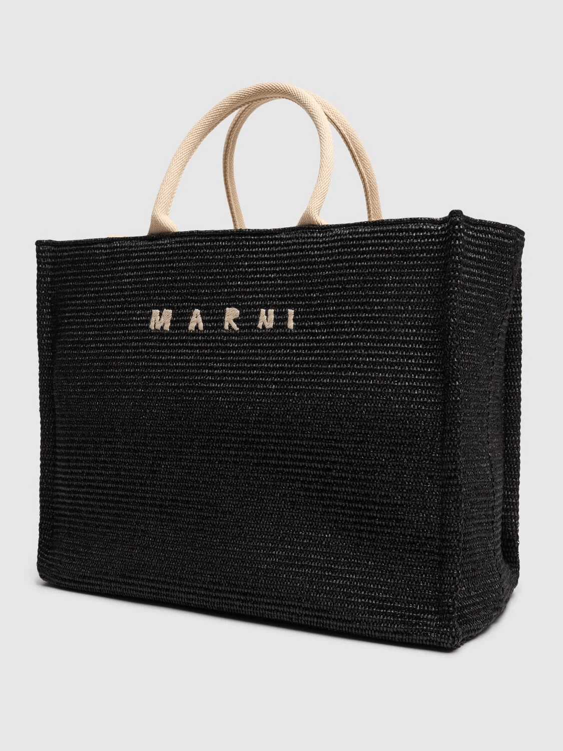 Marni MARNI Black Raffia-Effect Tote Bag New Authentic Size ONE SIZE - 2 Thumbnail